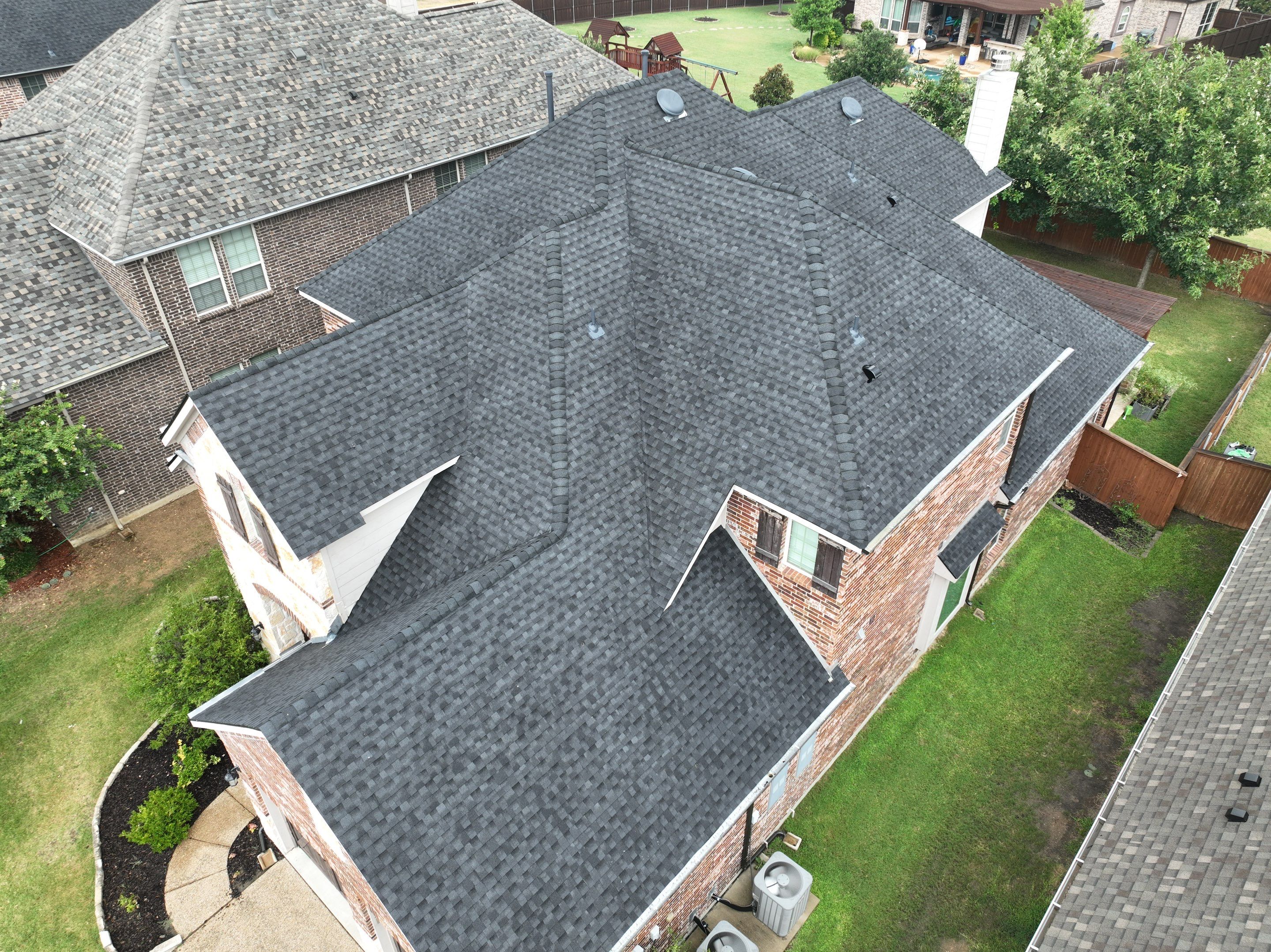 Residential Roofing Installation using GAF Timberline HDZ Charcoal by OneSource Roofing and Restoration