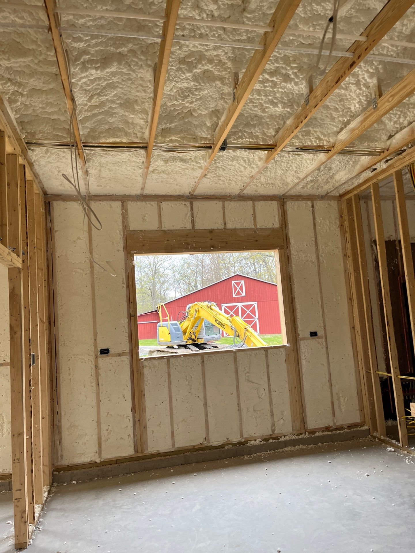 New Construction using open cell spray foam by NYS Foam & Energy