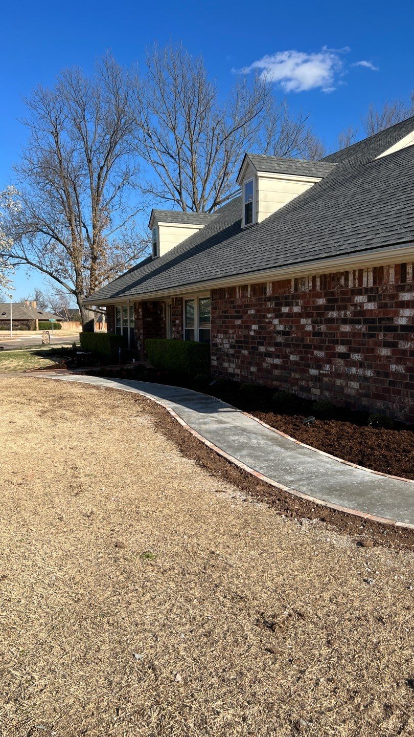 Concrete sidewalk using Concrete by Clays Services Inc