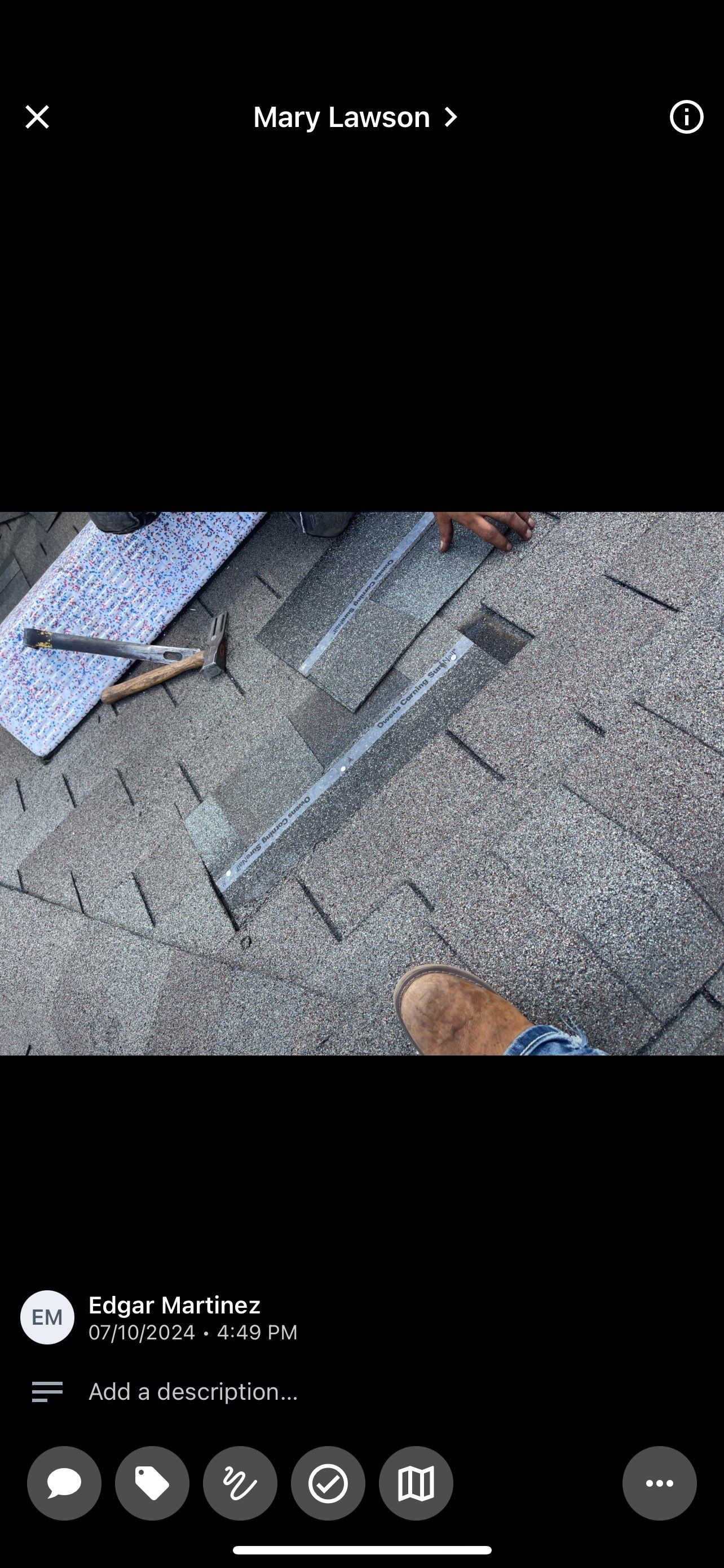 Hail Damage using Owen's Corning Duration (Lifetime) Shingles by Roof Repair Services LLC