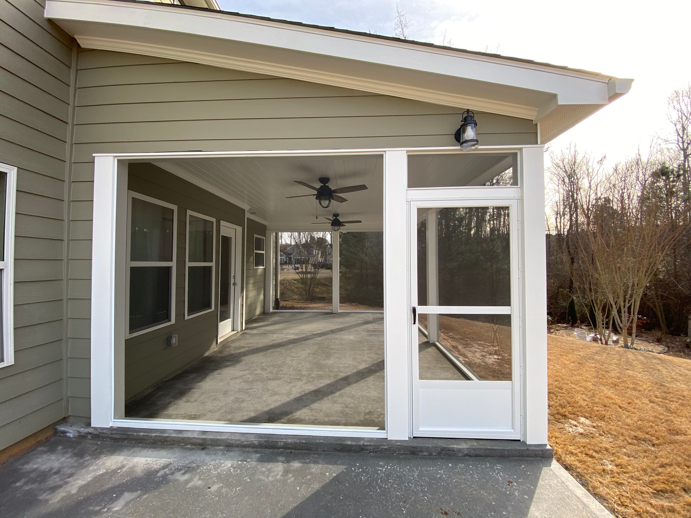 Custom Screened-In Porch Addition with Ceiling Fans in Cumming by Swift Home Renovations 