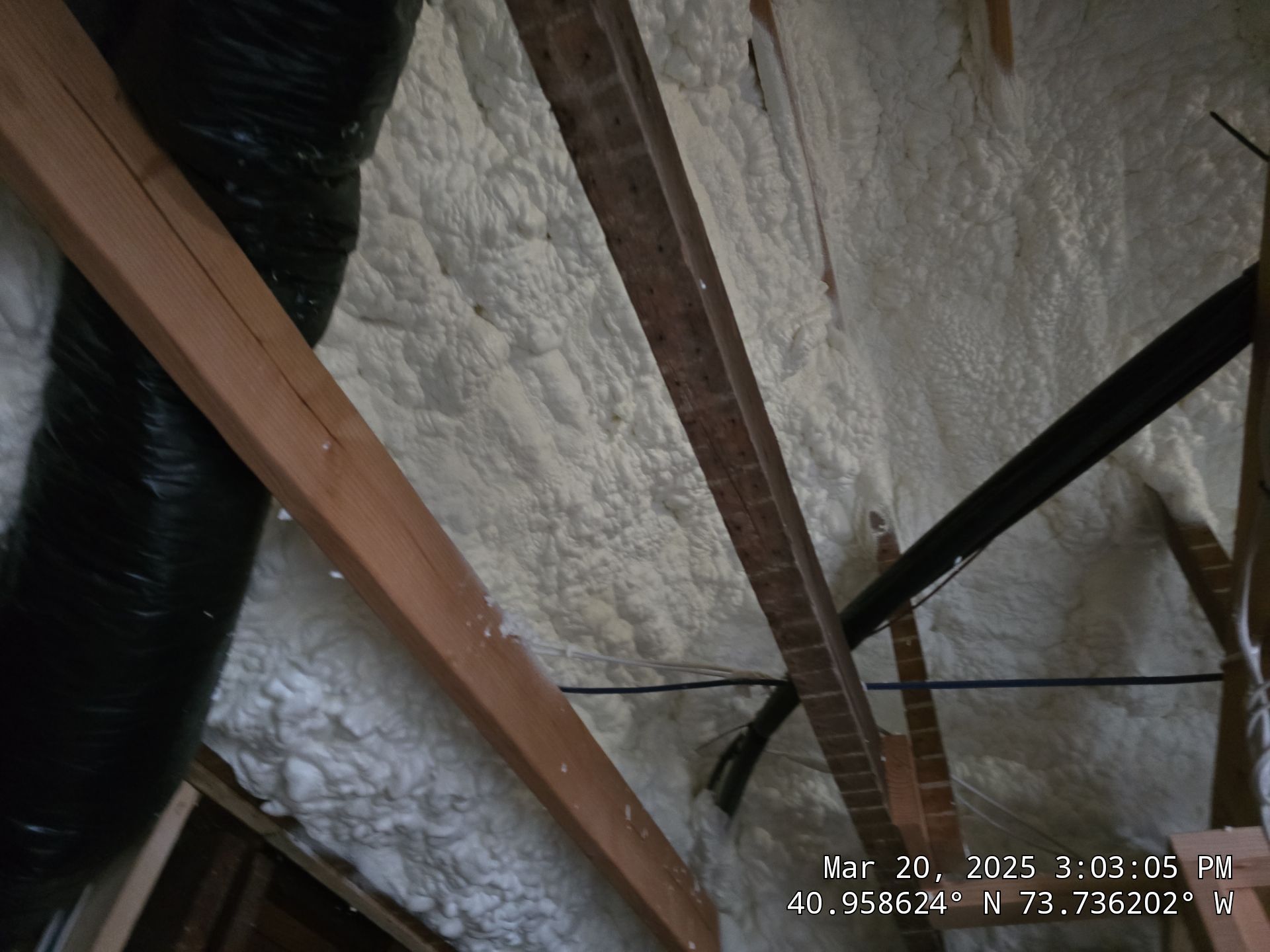 Attic Insulation using open cell spray foam by NYS Foam & Energy