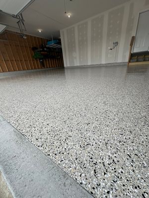 Three-Stall Garage Epoxy Floor Coating Installation in Lincoln