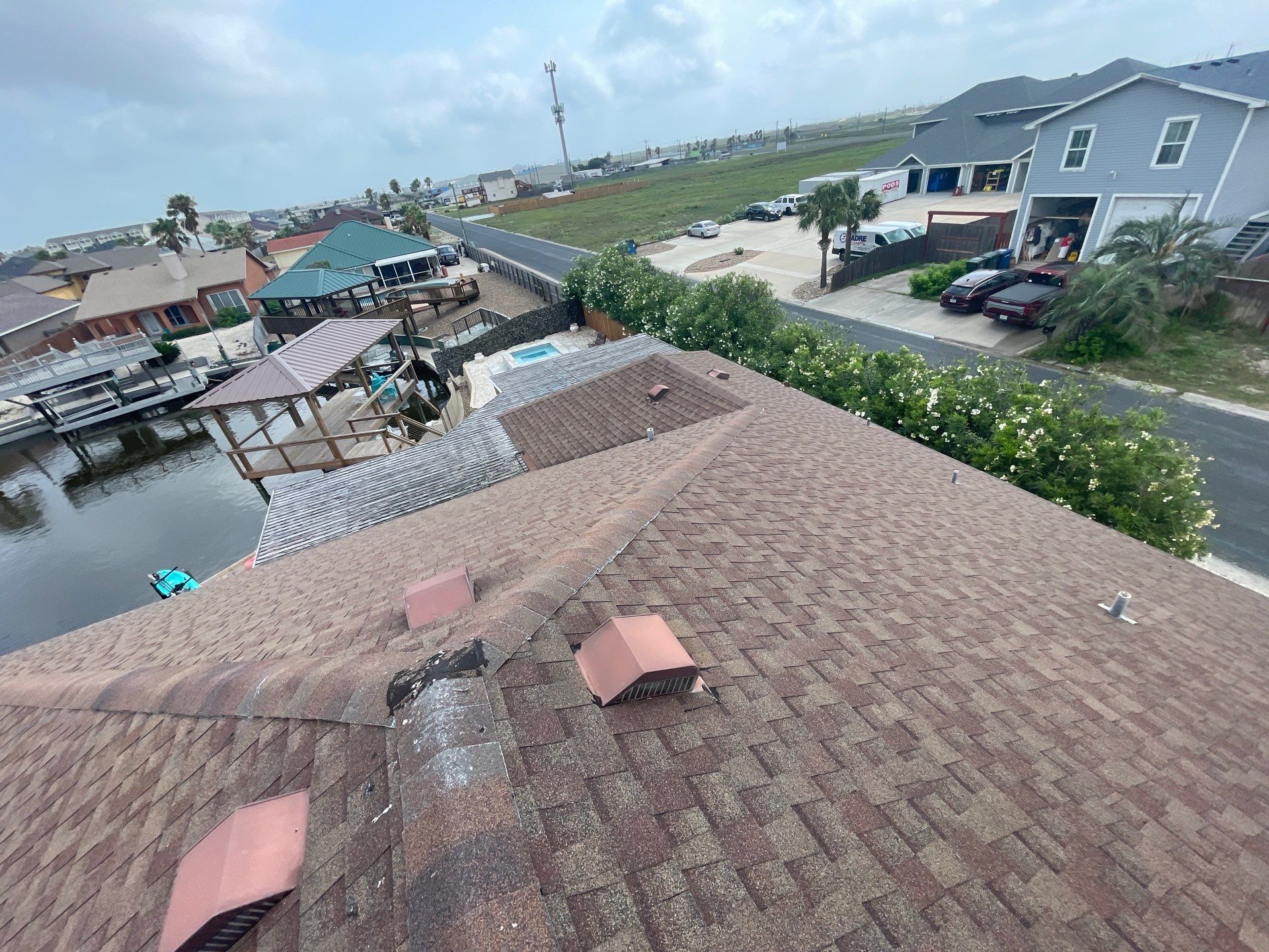 Residential Roofing Installation using GAF HDZ Barkwood by Lighthouse Roofing