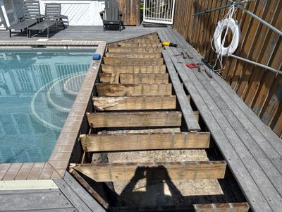 Poolside Deck Demolition in Carolina Beach, NC