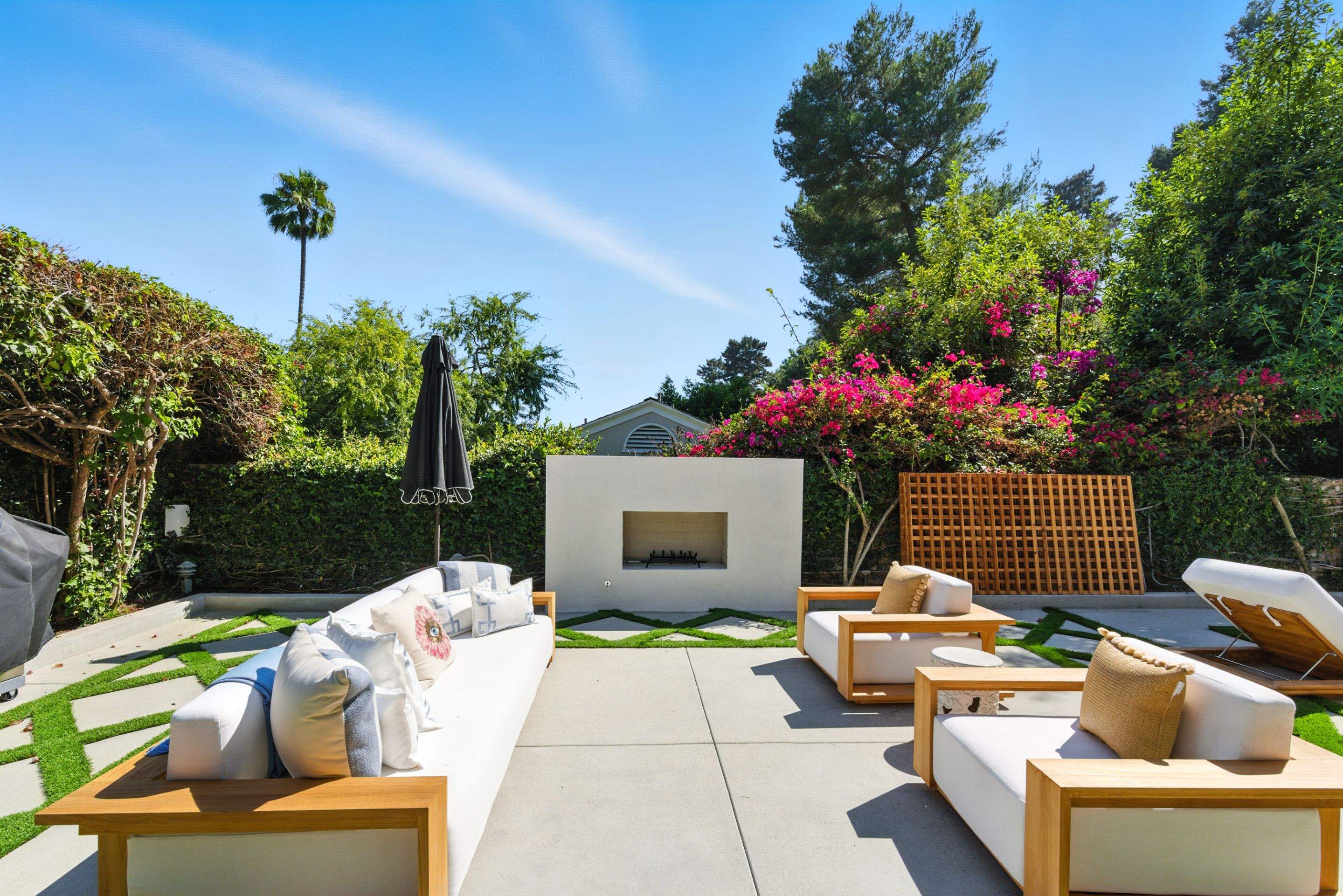 New Pool & Spa With Concrete Deck Work & Fire Place  by Lax Home Inc 