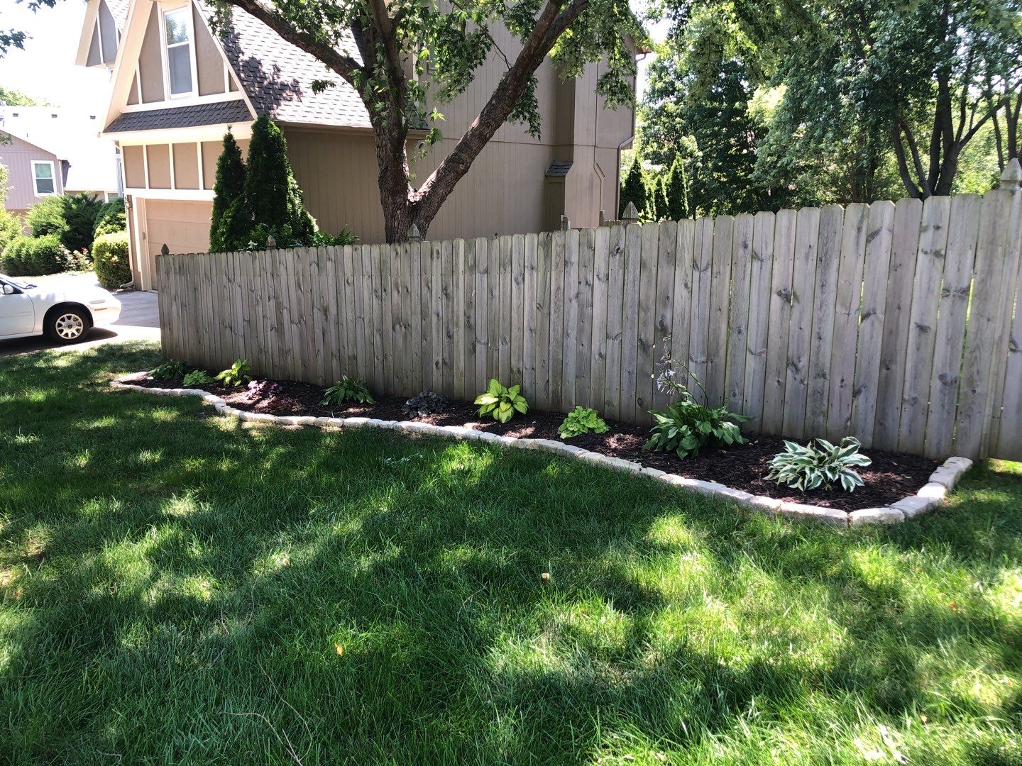 Front Yard Landscape by LAND ESCAPES LLC
