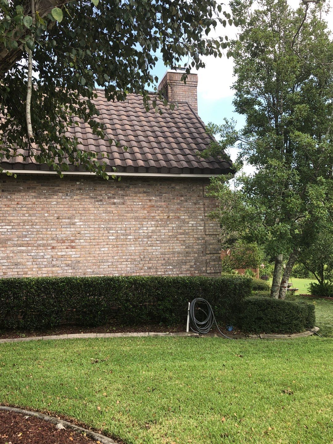 Seamless Gutter Installation with Wicker Color K-Style Gutters and LeafBlaster Pro Mesh Gutter Guards by Gutter Professors