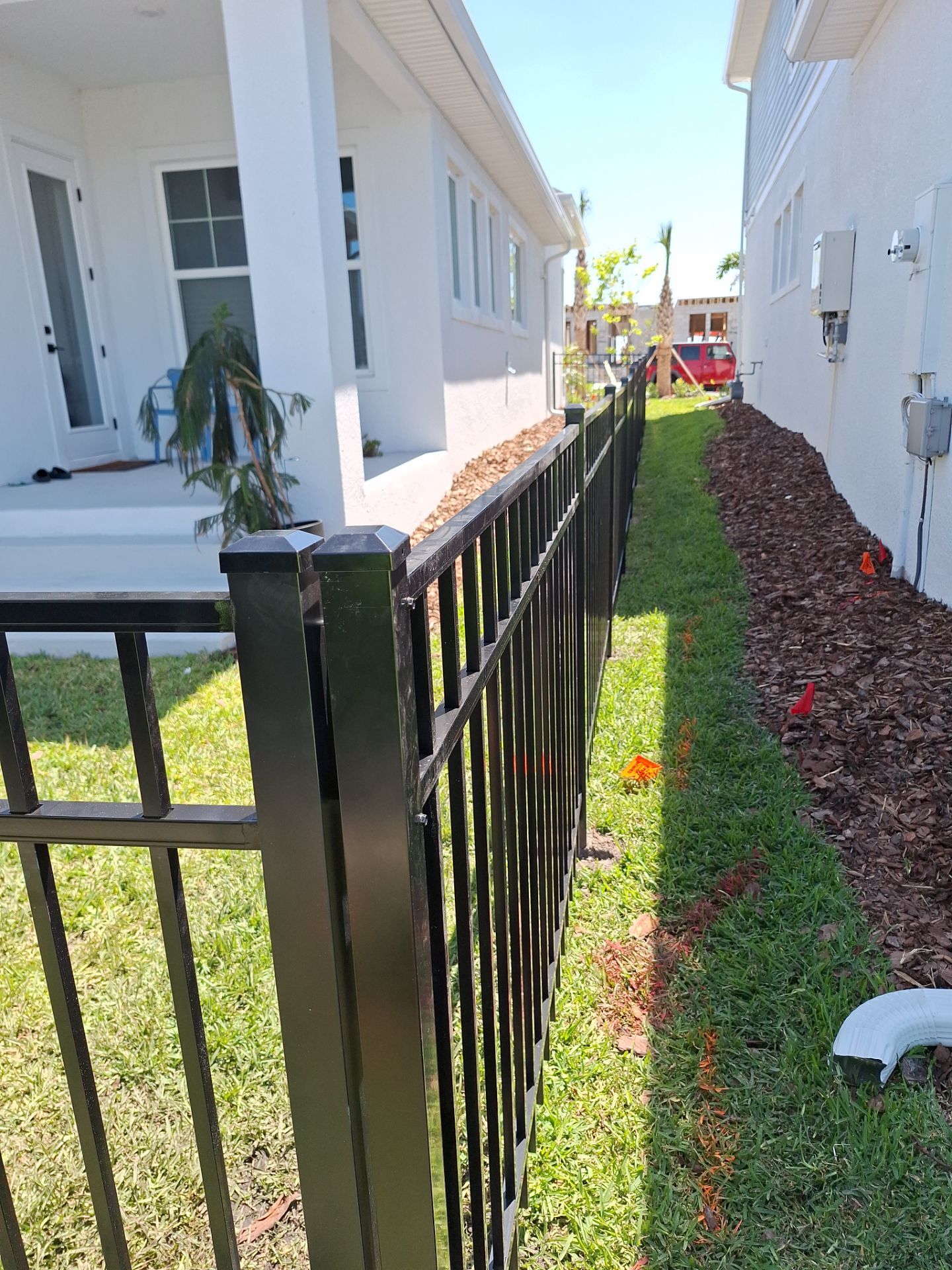 Aluminum Fence Installation using Black 3 Rail Aluminum Fence by Asap fence and gates, LLC