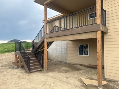 Brown oak composite deck