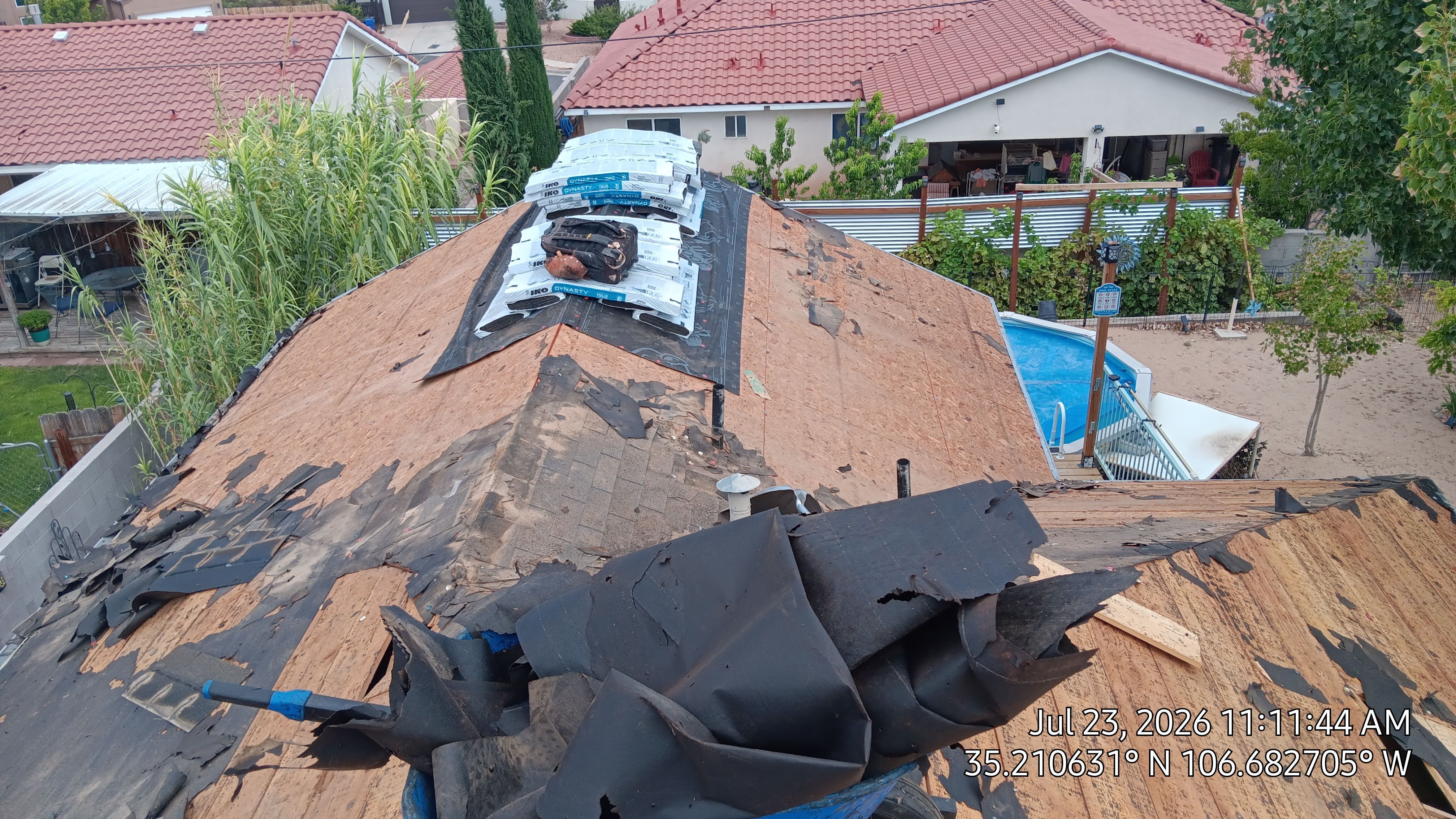 Full Shingle Roof Replacement in Northwest Albuquerque by Doyle Roof Masters Inc