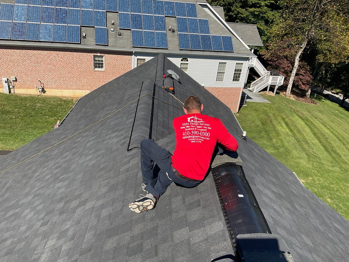 Residential Roofing Installation by Alpha Design Services