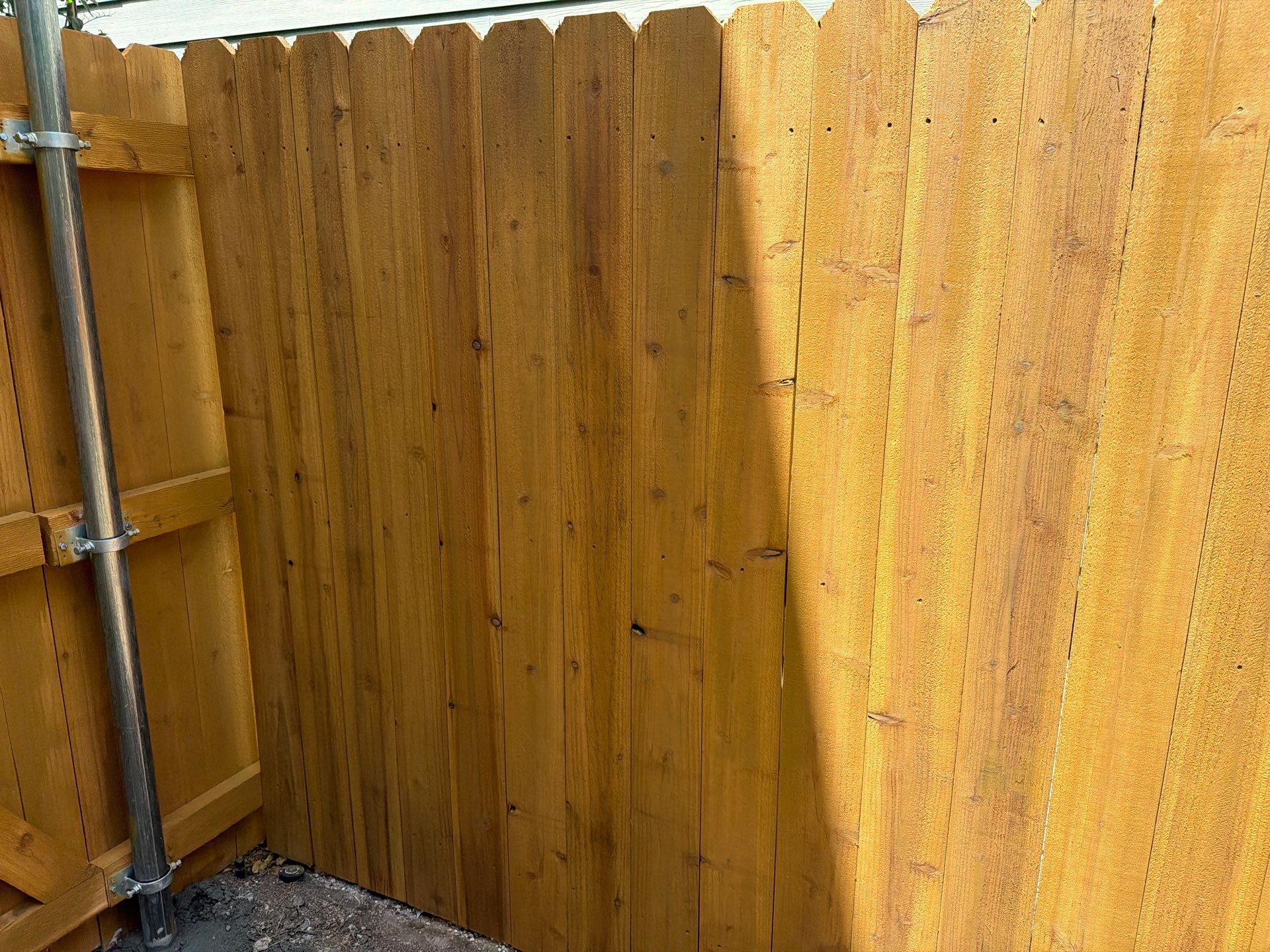 Custom Cedar Privacy Fence Replacement and Staining in Georgetown by Rhino Home Care