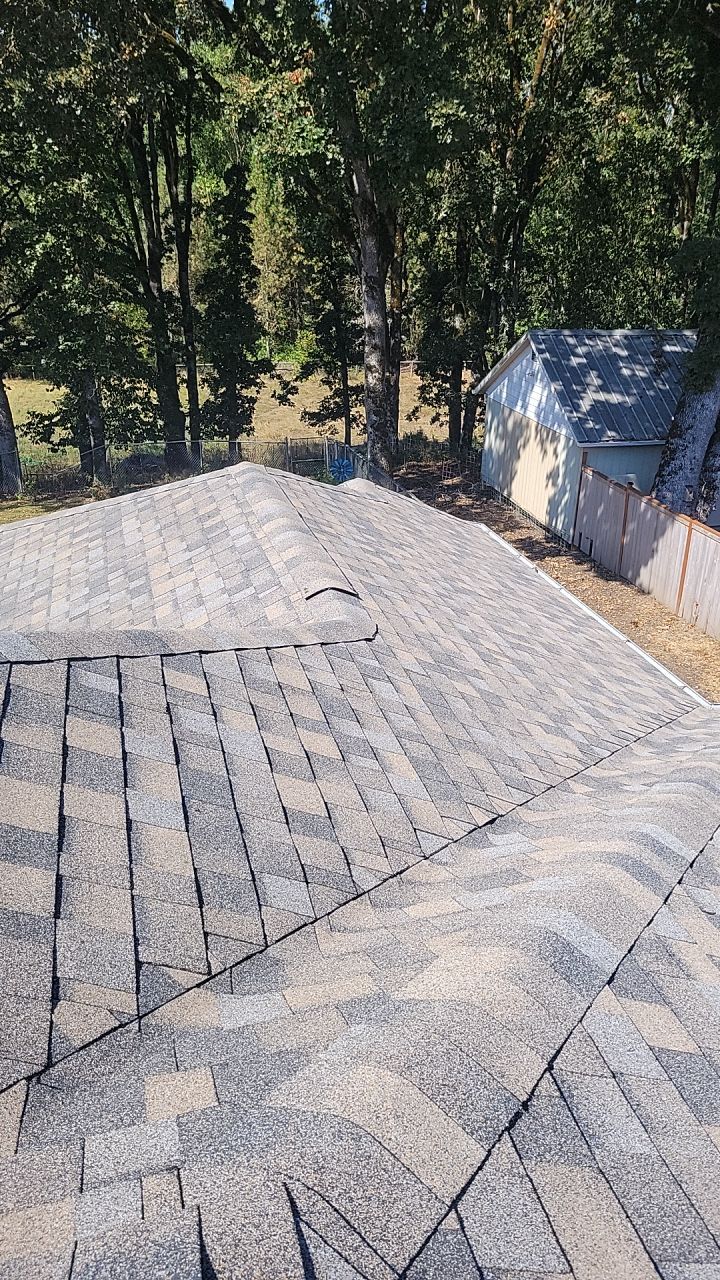 Residential Roofing Installation using IKO Dynasty (Color: Biscayne) by Orezona Building & Roofing Company, Inc.