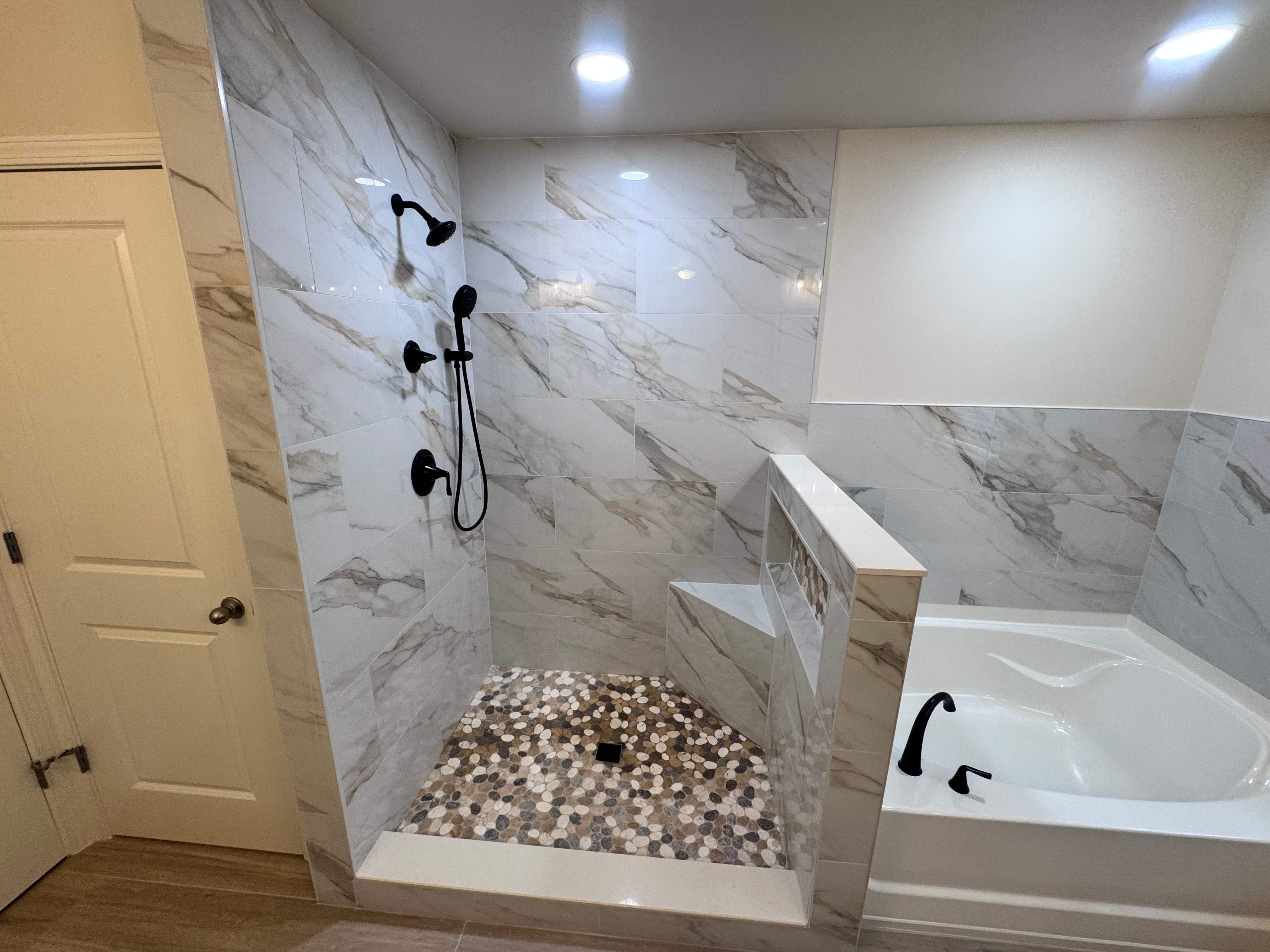 Master bathroom renovation by Prudencio