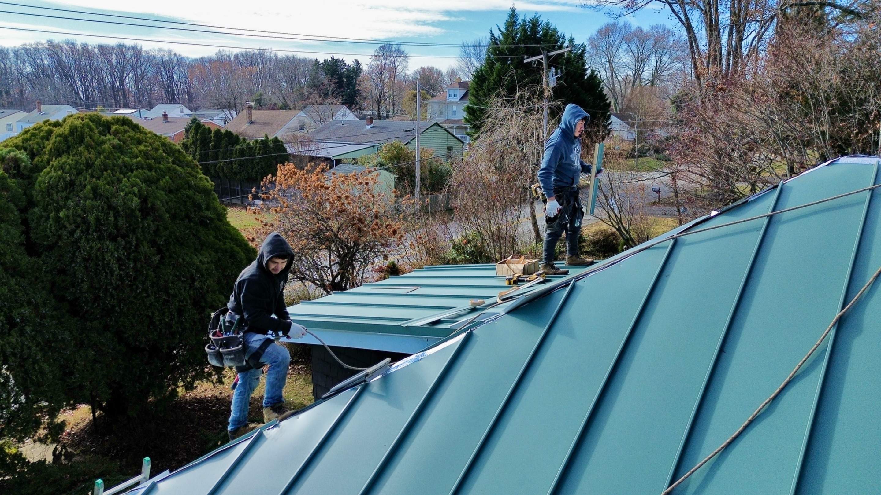 Residential Roofing Installation using Standing Seam Metal Roof | Mechanically Fastened | 24 Gauge by Matter Construction, LLC