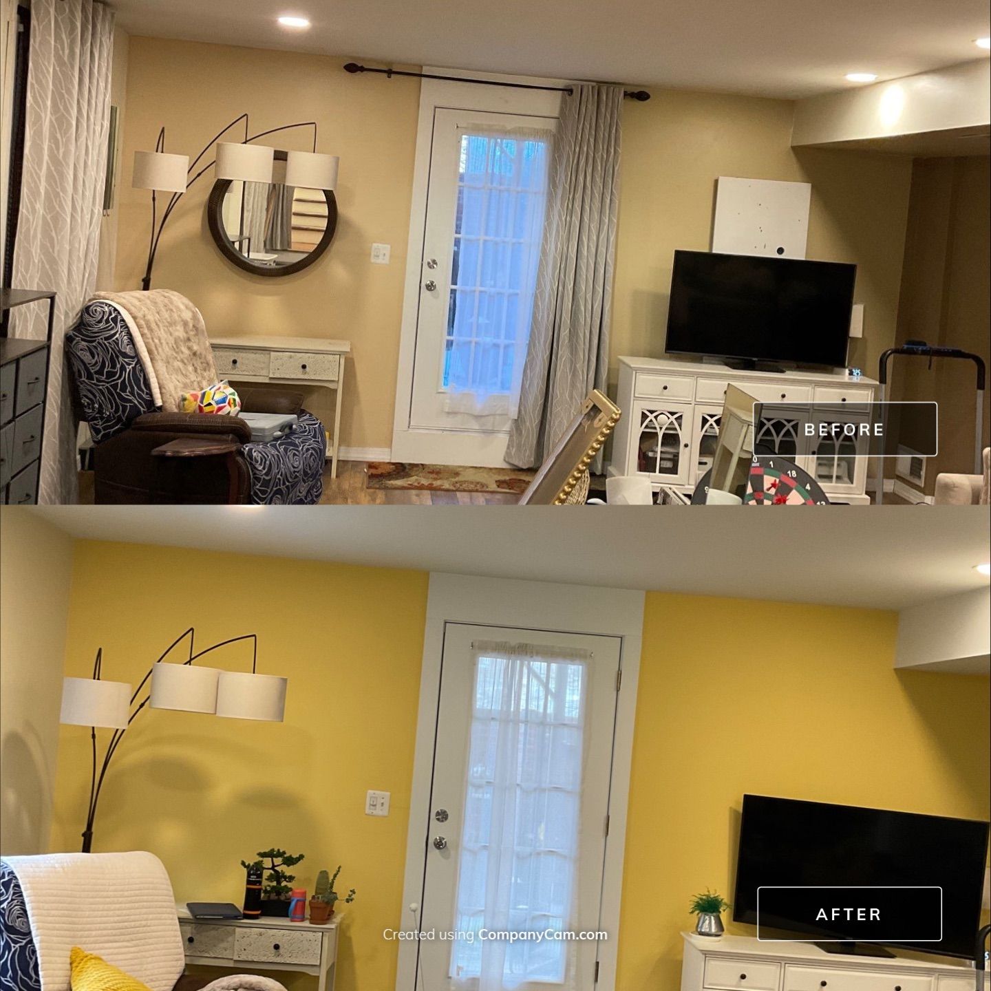 A Bright, Inviting Interior with Warm Yellow Accents by Groovy Hues