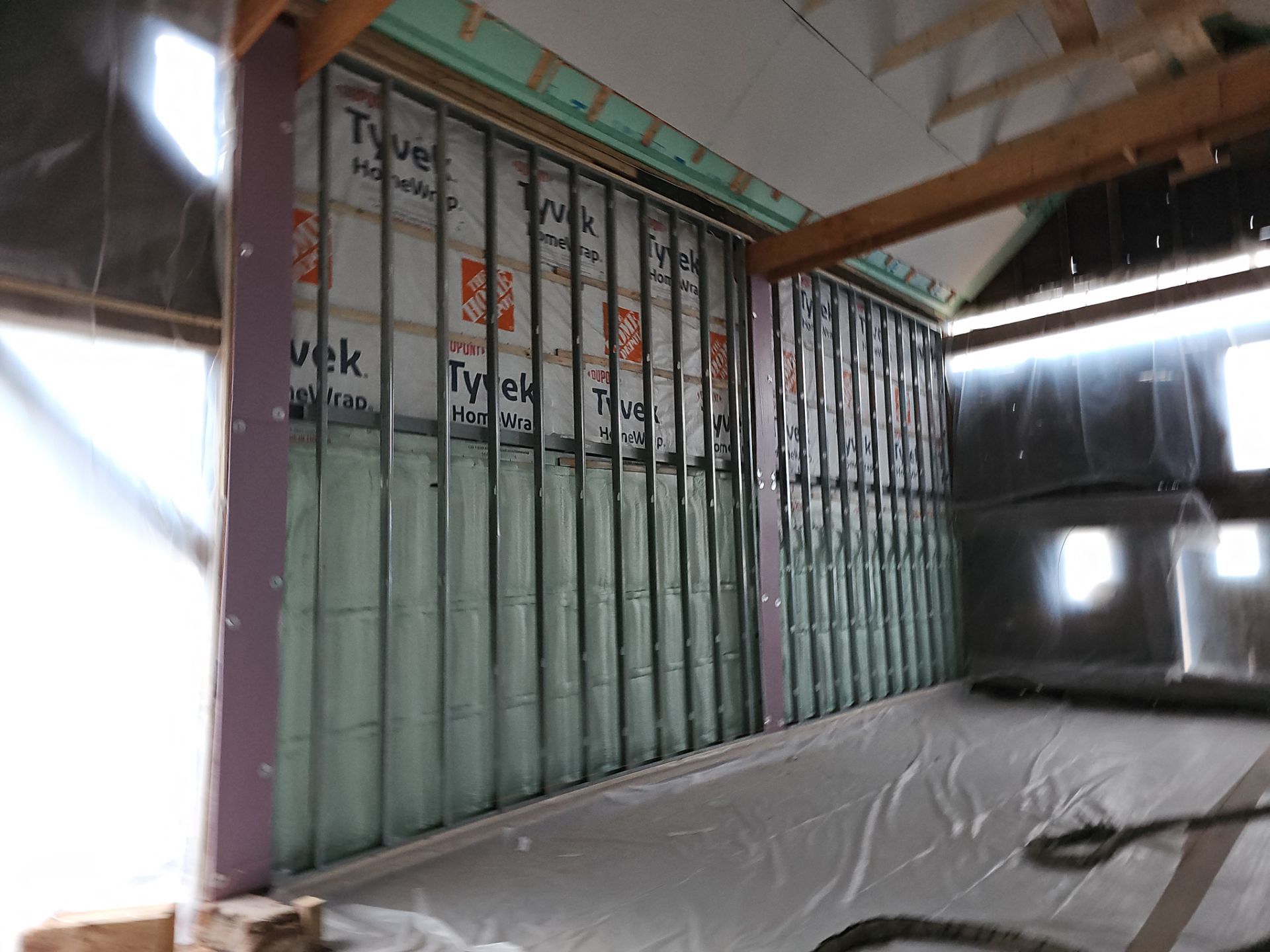 Exterior Installation using Closed Cell Spray Foam by NYS Foam & Energy