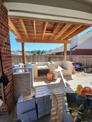 Pergola and Summer Kitchen in Conroe, TX