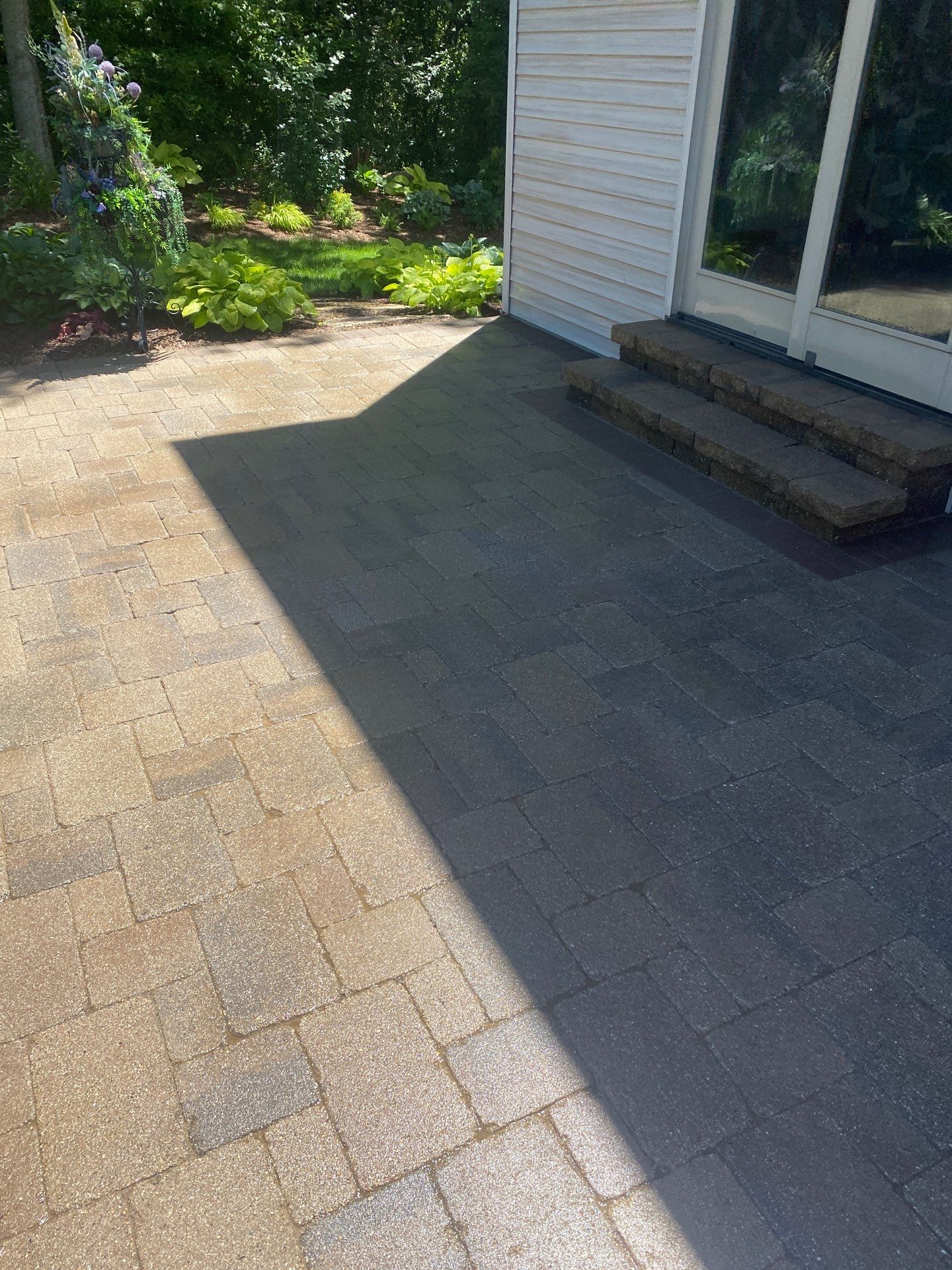 Patio and stepper cleaning by Shulla Exterior Cleaning