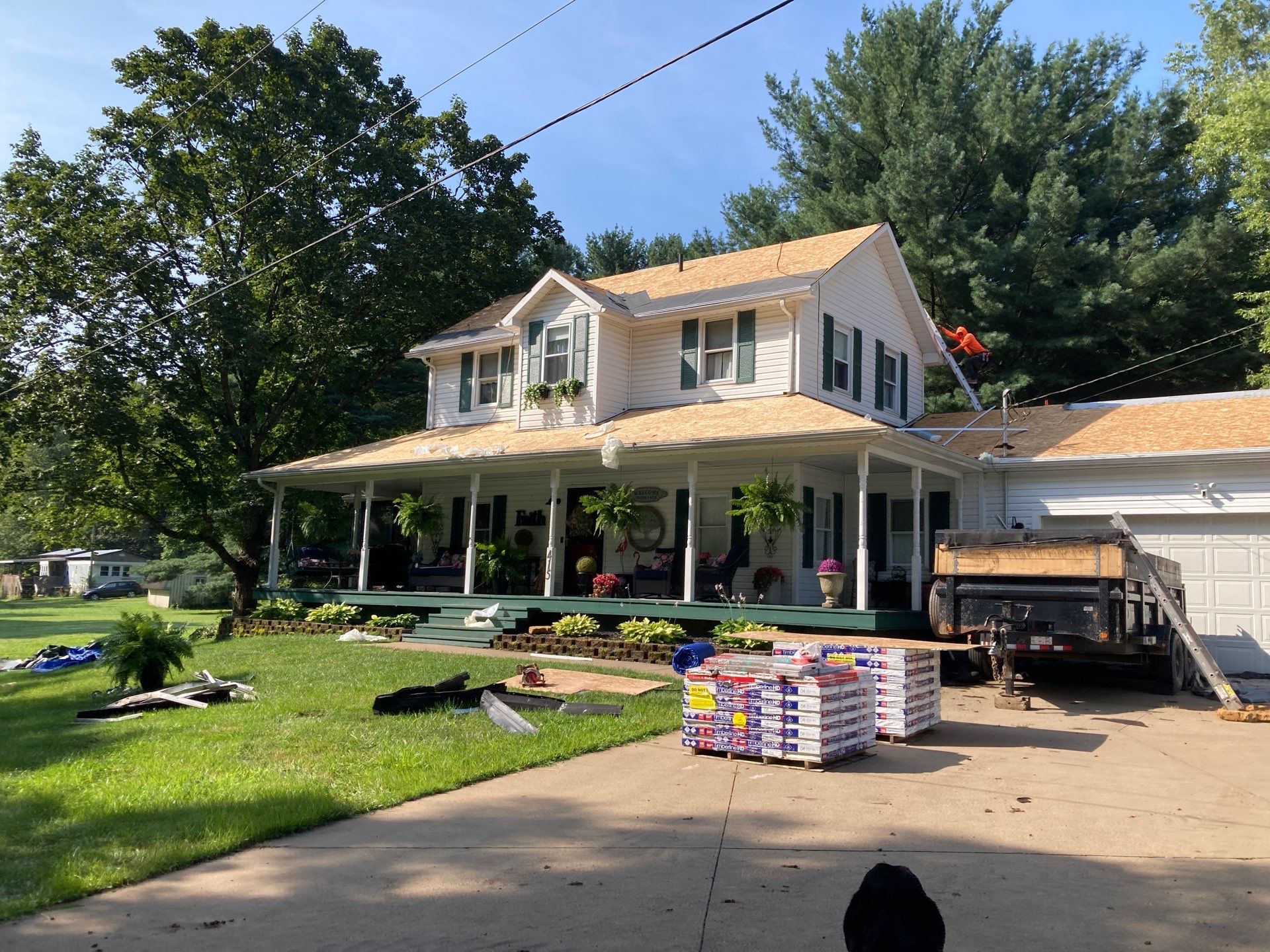 Residential Roofing Installation using GAF Timberline HDZ Oyster Grey by Rainstoppers Roofing