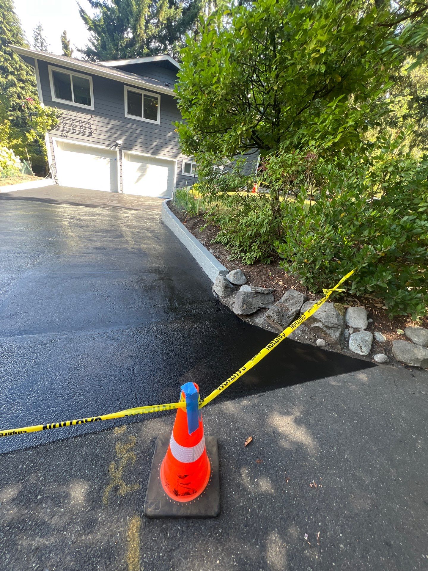 Epoxy Stairs & Sealcoat Driveway Application by Jireh Asphalt & Concrete Inc 