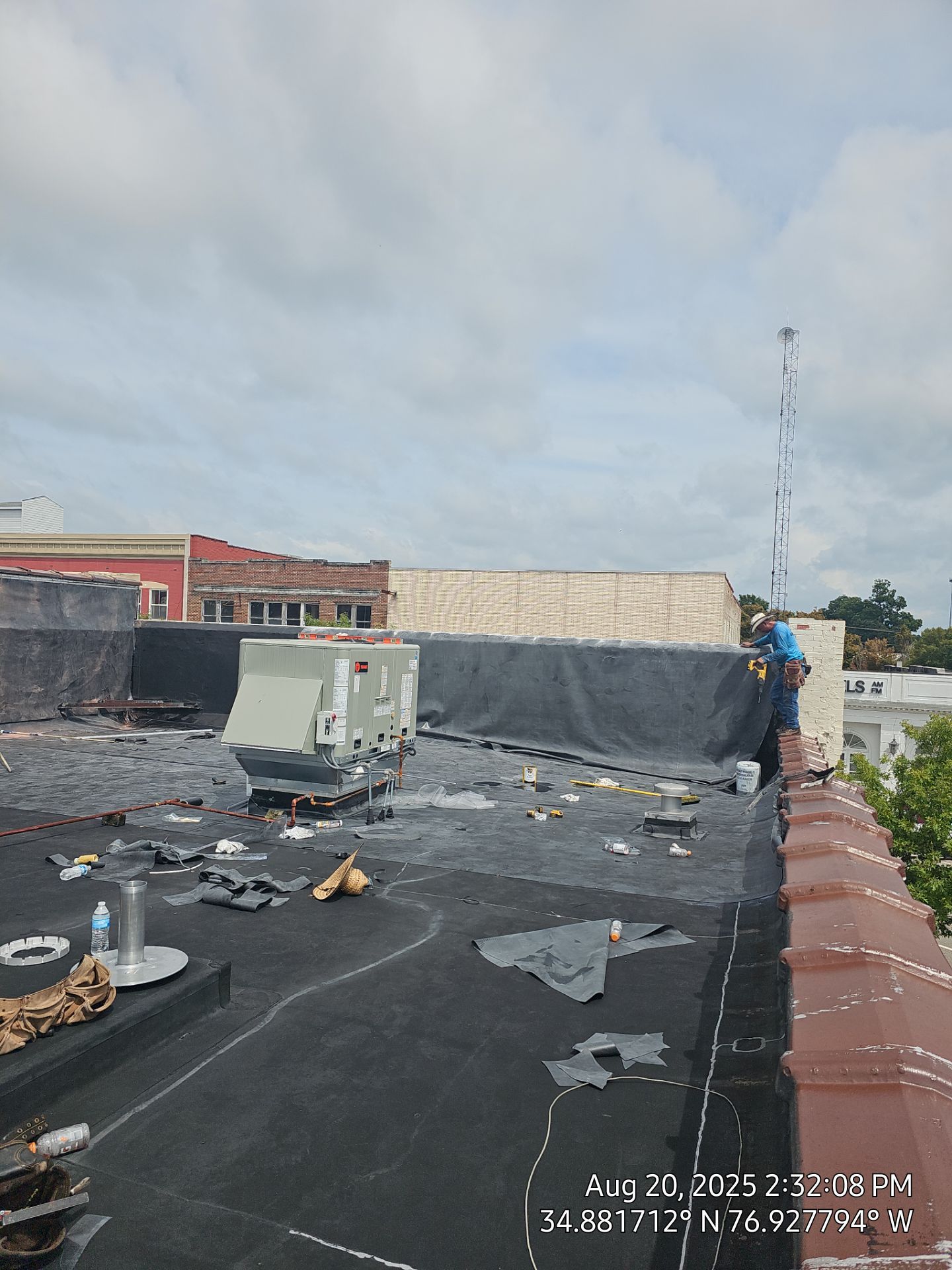 Project in Kinston by Roofing Solutions