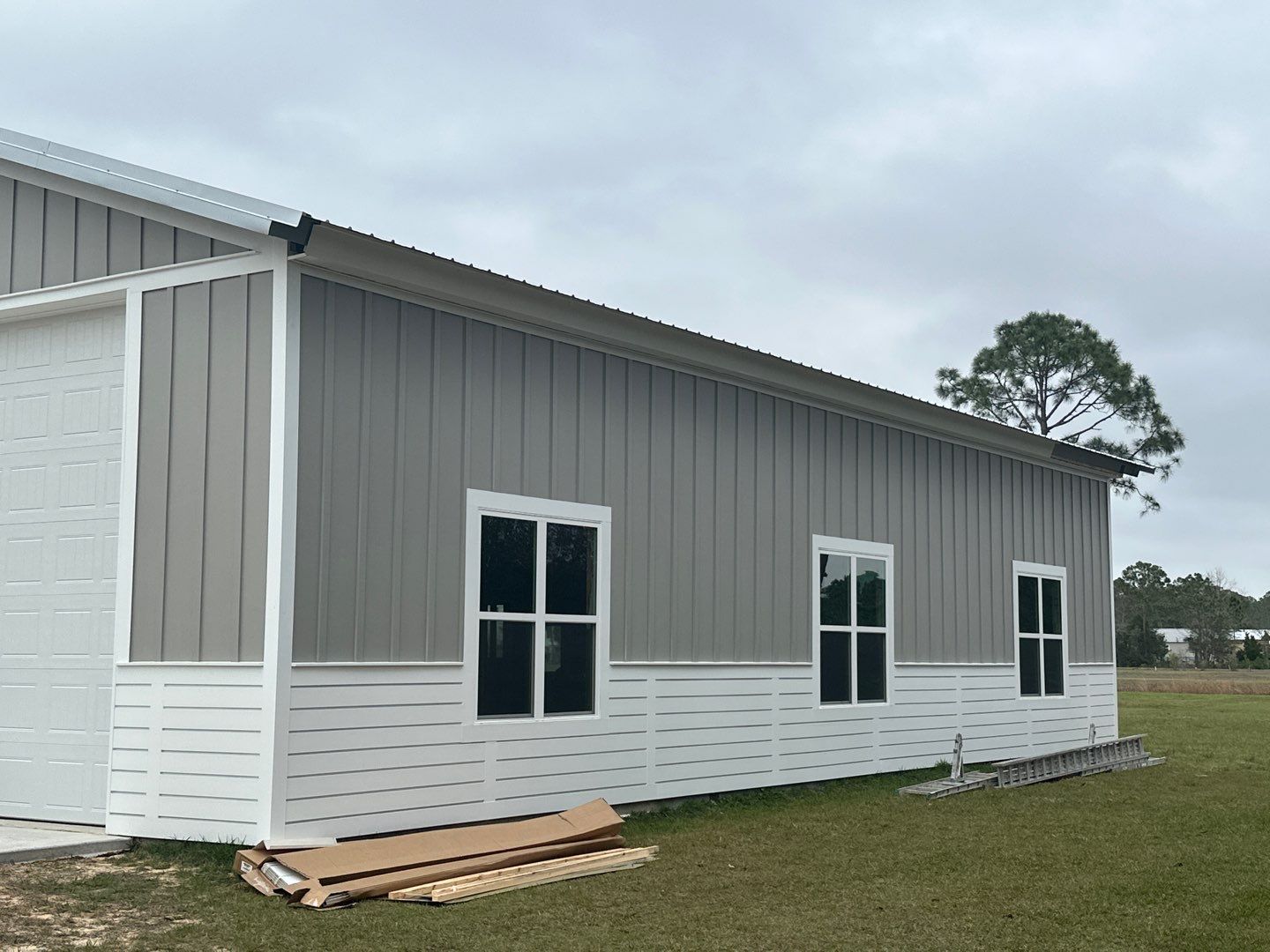 Soffit and Fascia on a metal building by Gutter Professors