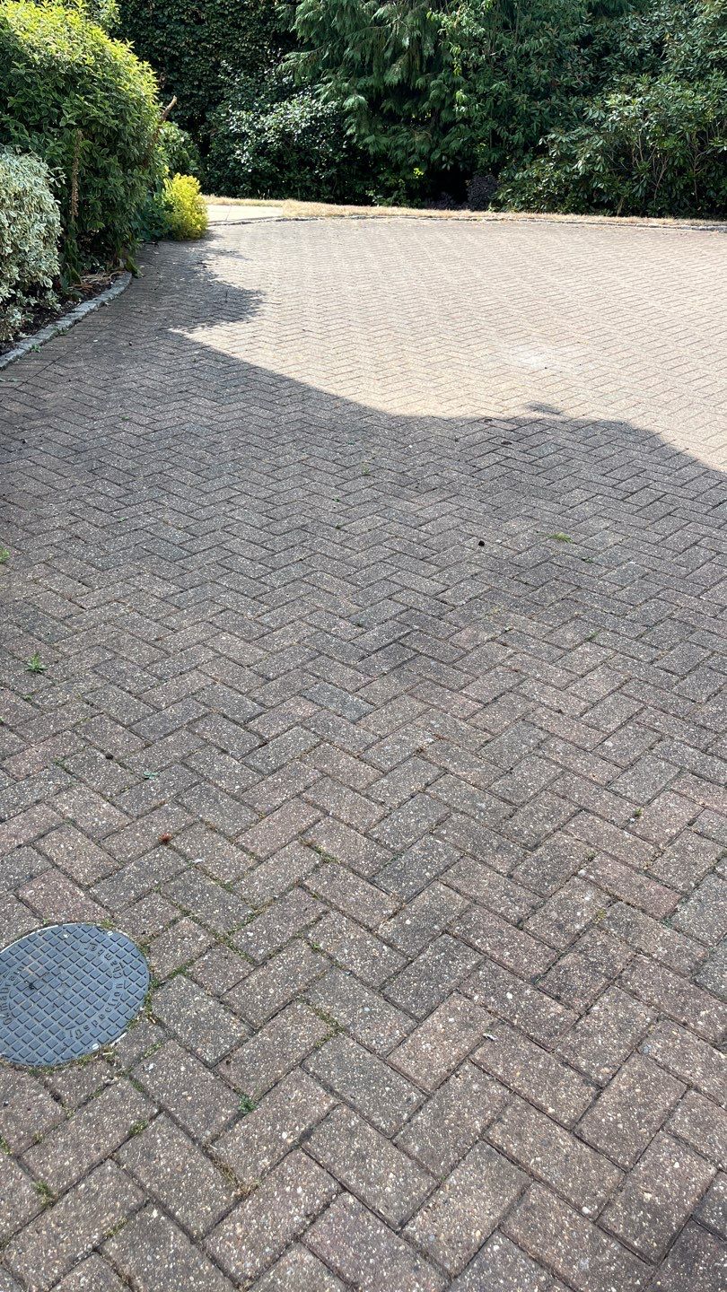 Driveway and Entrance clean using honda 21 ltr/min by Ges Exterior Cleaning ltd