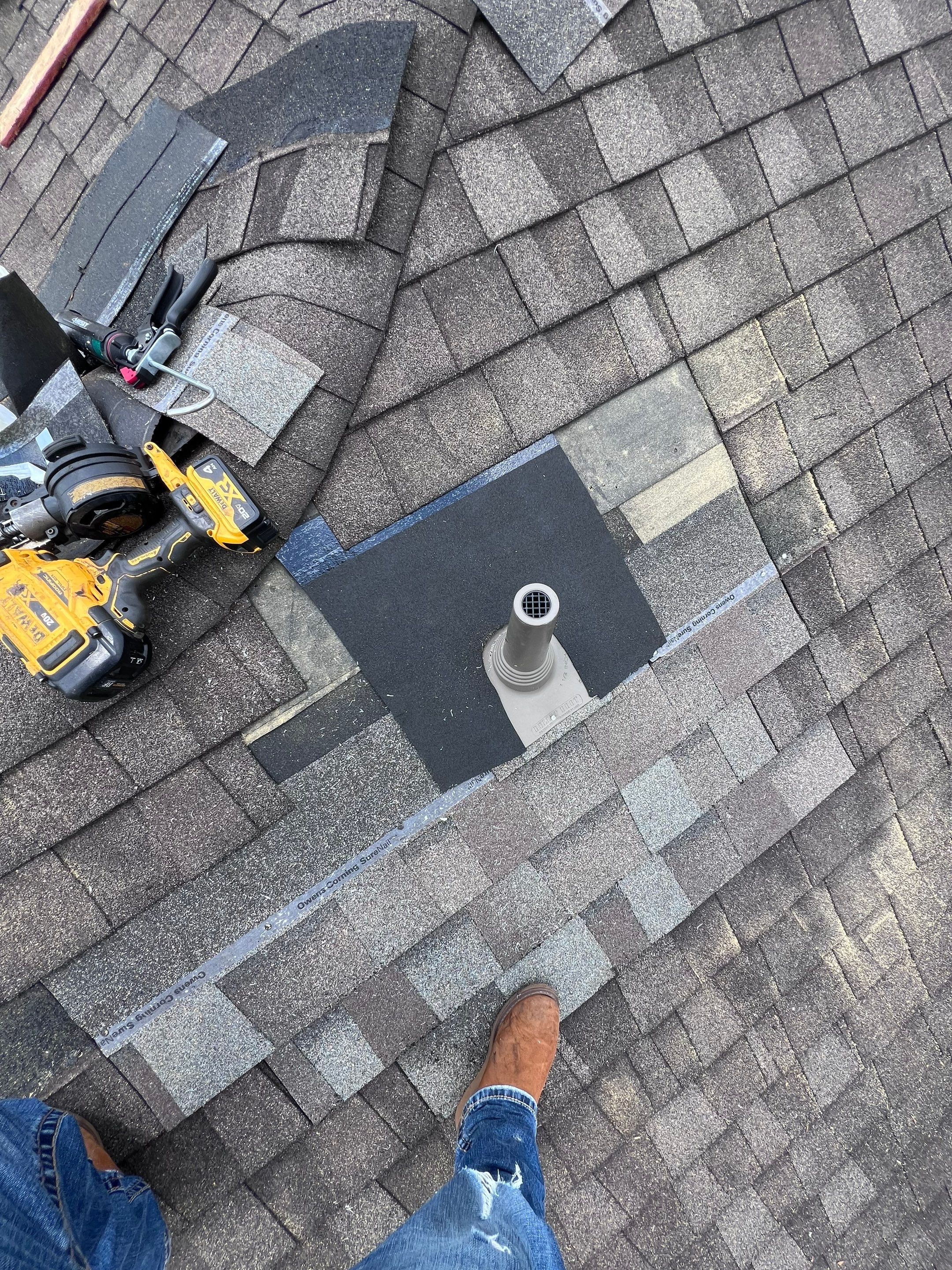 Hail Damage using Owen's Corning Duration (Lifetime) Shingles by Roof Repair Company