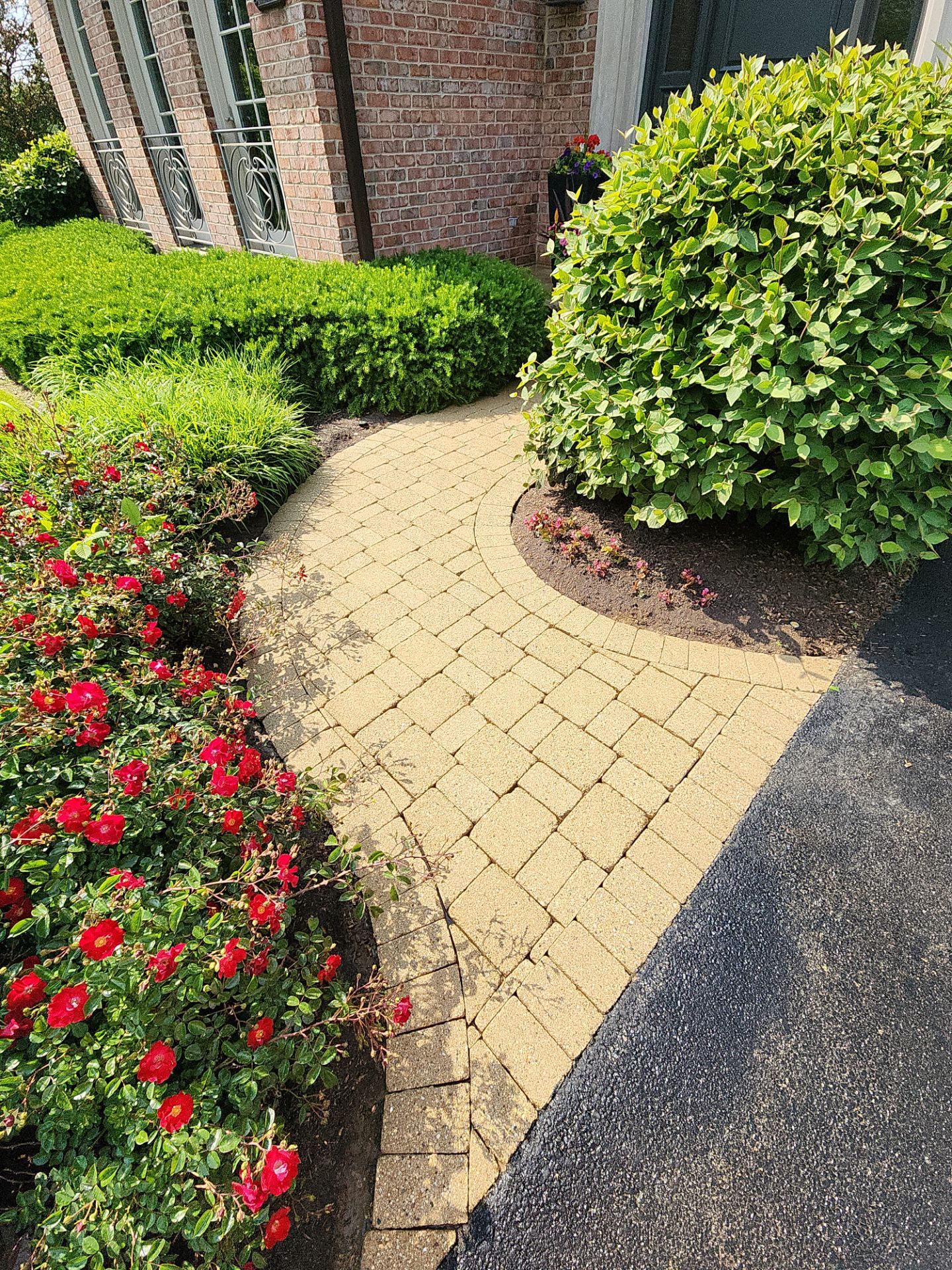 Brick paver repair, cleaning sanding and sealing by Northern Power Washing LLC.