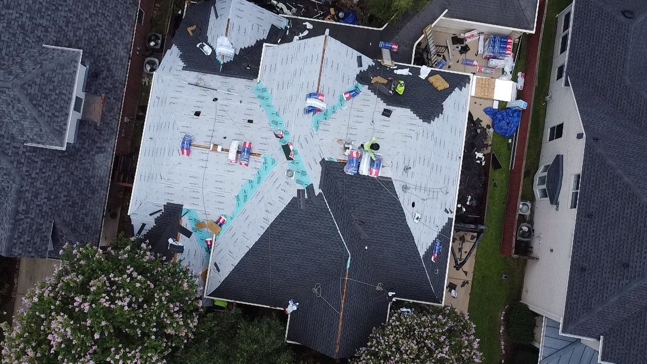 GAF Charcoal Roof Replacement for Houston Home by Houston Roofing & Construction