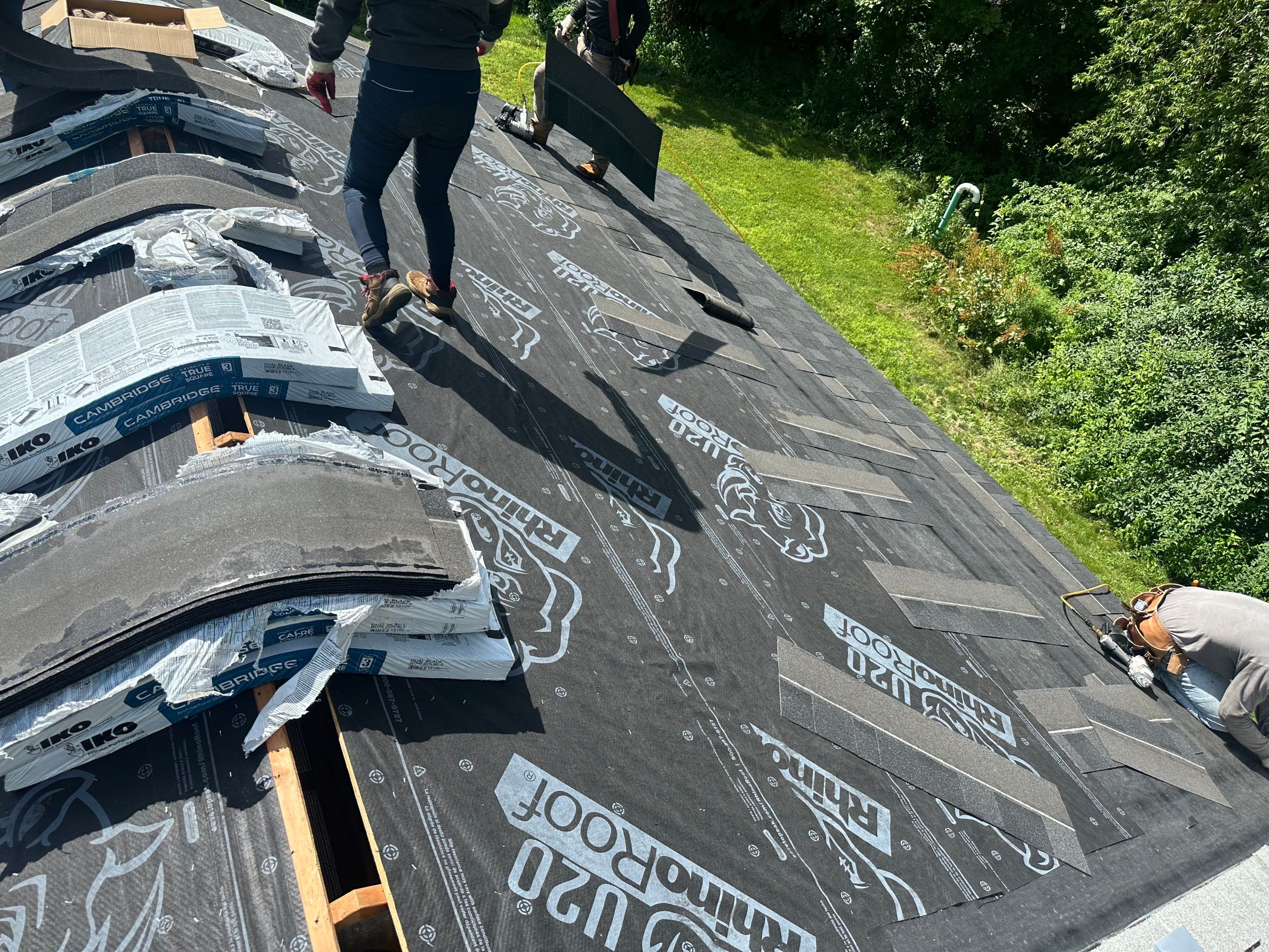Northwood, NH – IKO Cambridge Detached Garage Roof Replacement by Tall pine roofing