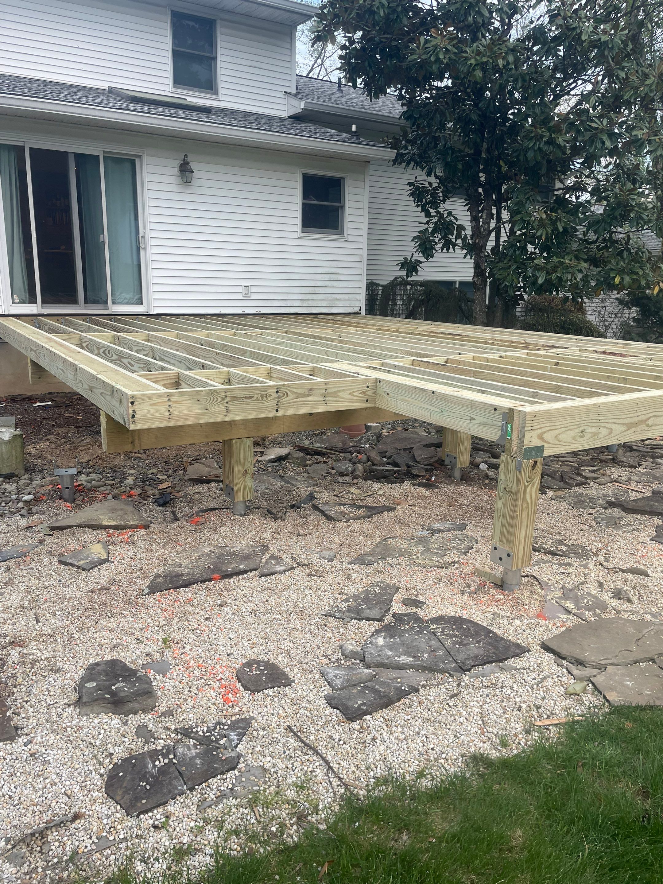 Deck Resurface with an add on roof in Princenton by deck guardian