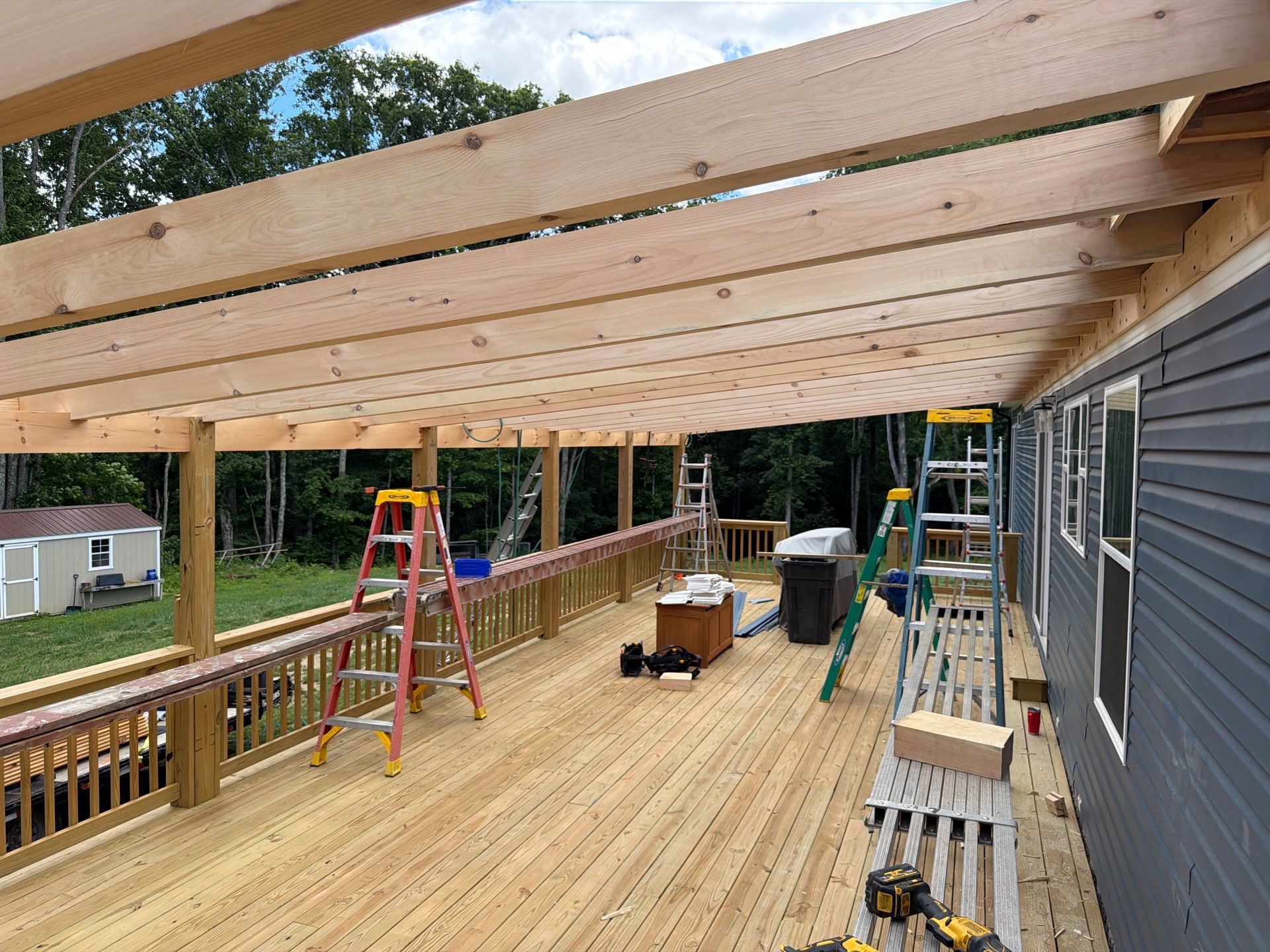 Custom Covered Deck and Porch Construction in Ronceverte, West Virginia by Walnut Hollow Decks & Outdoor Living