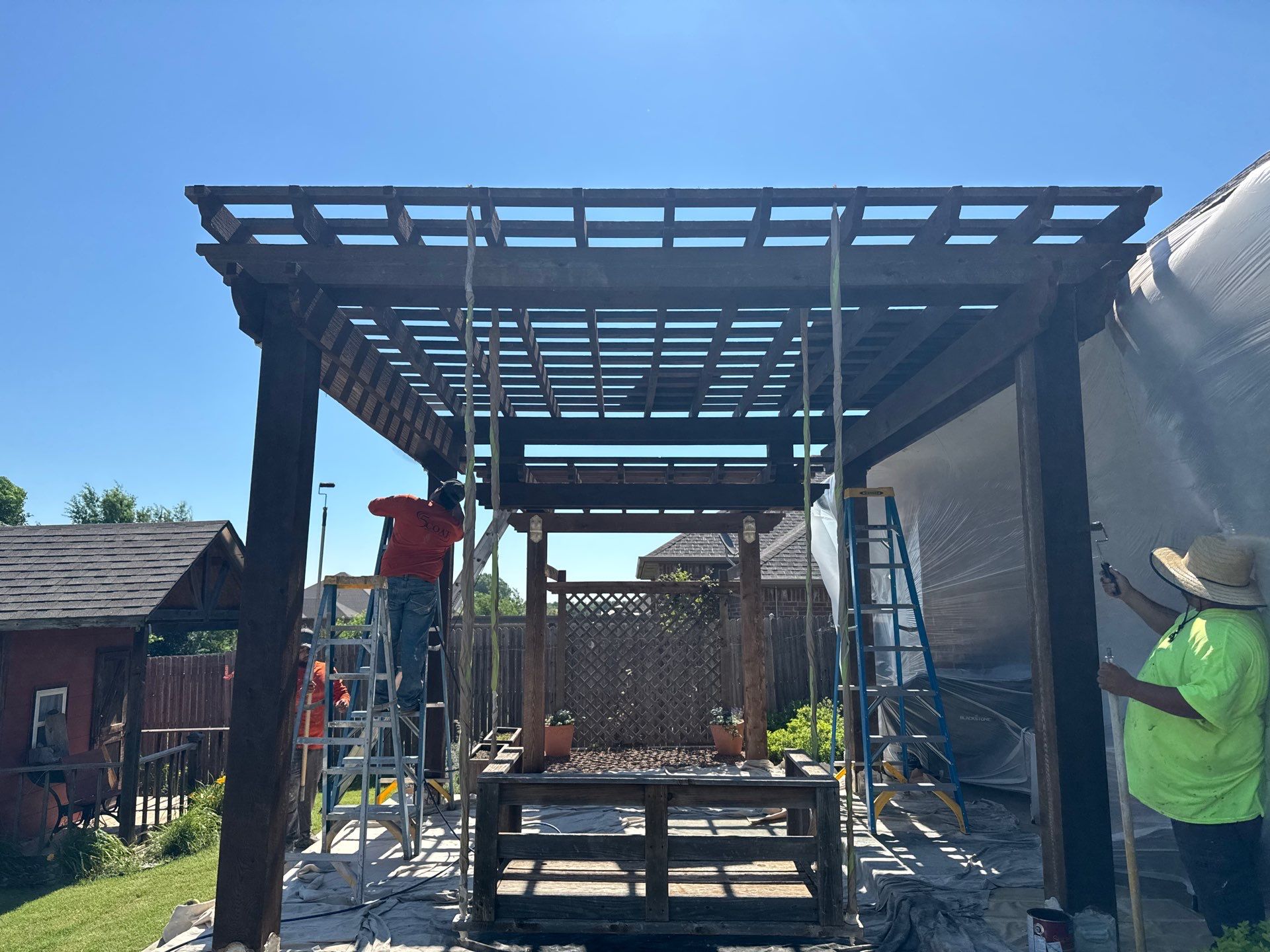 GAF Architectural Shingle Roof Replacement and Decking Repair in Mustang by 5Coat Roofing & Construction