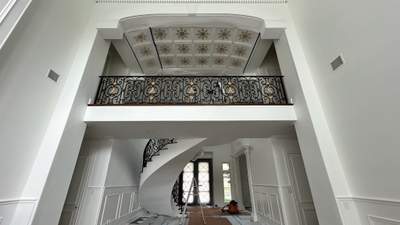 Custom Interior Wrought Iron Railing Refinishing in Dallas, Texas