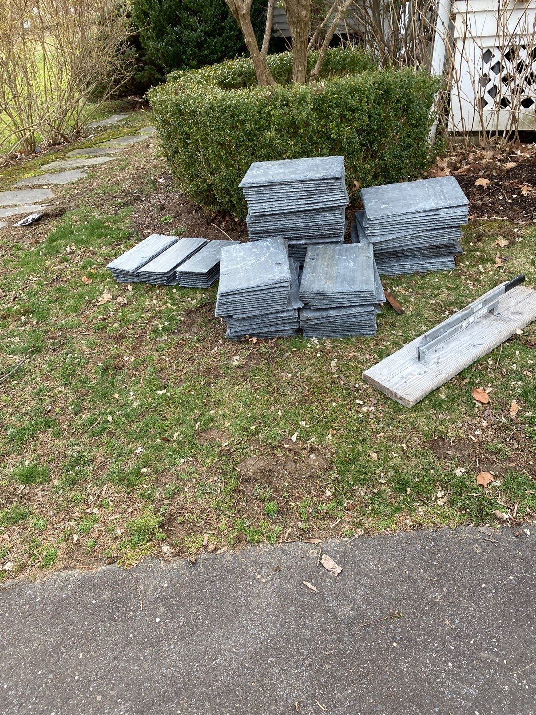 Residential Roofing Installation using Vermont Slate by A Plus Exterior