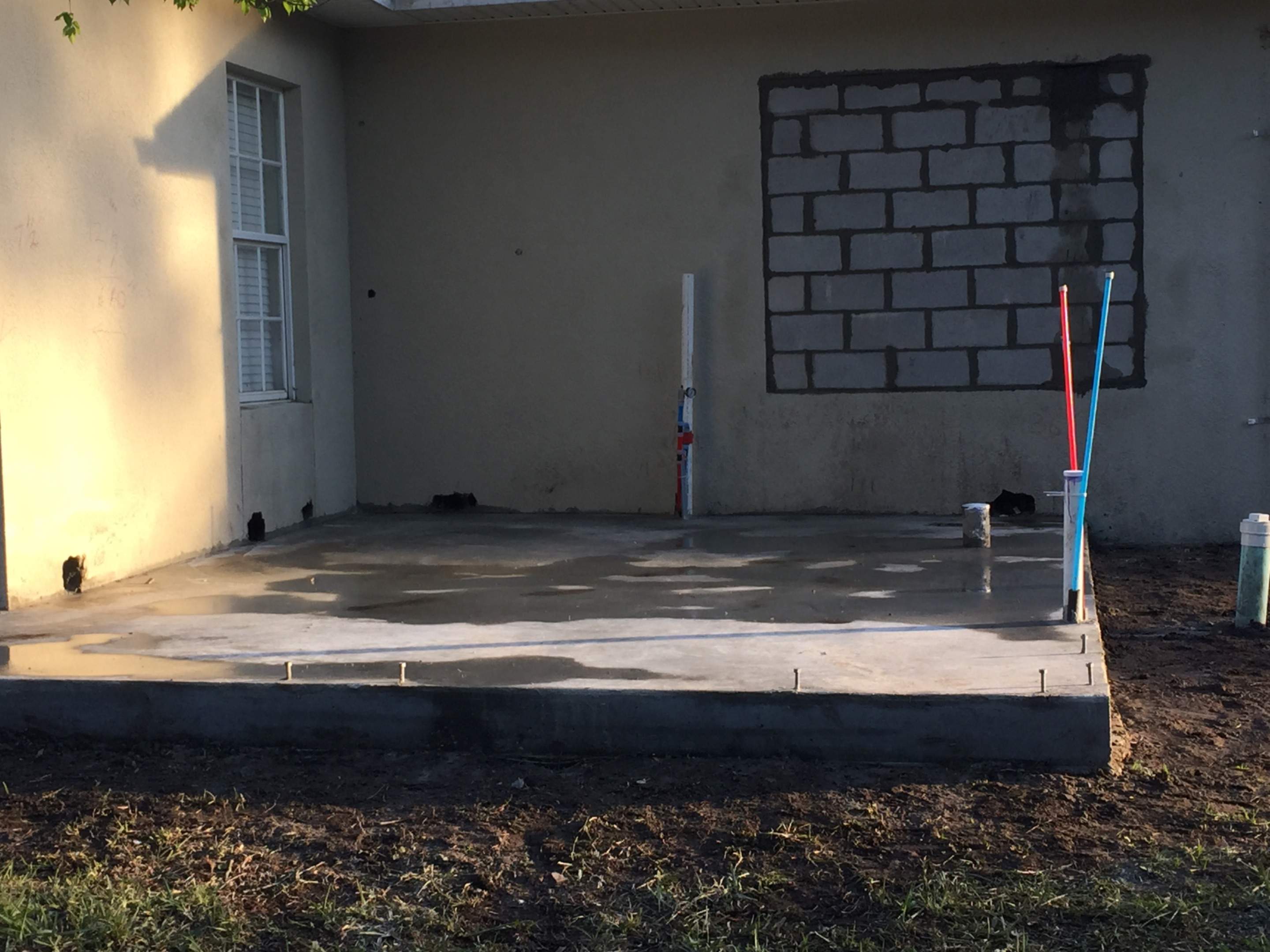 Residential Bedroom Addition with Concrete Slab and Stucco in Palm Bay by Florida Roofing and Renovations Inc.