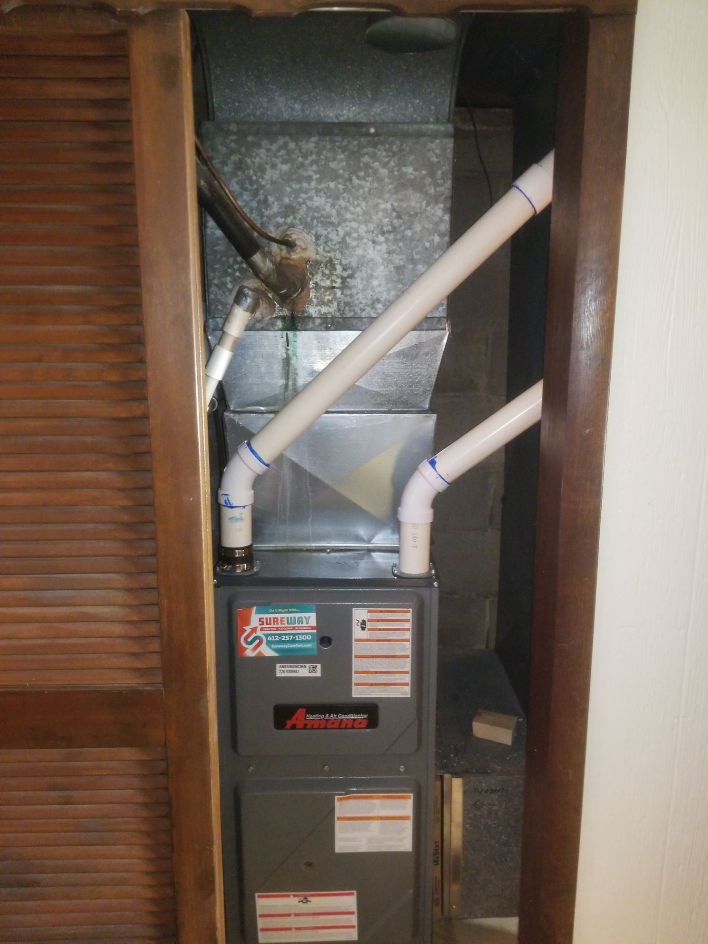 Fixing old plumbing by replacing with two new toilets by Sureway Comfort John Wilcox Plumbing Heating Cooling