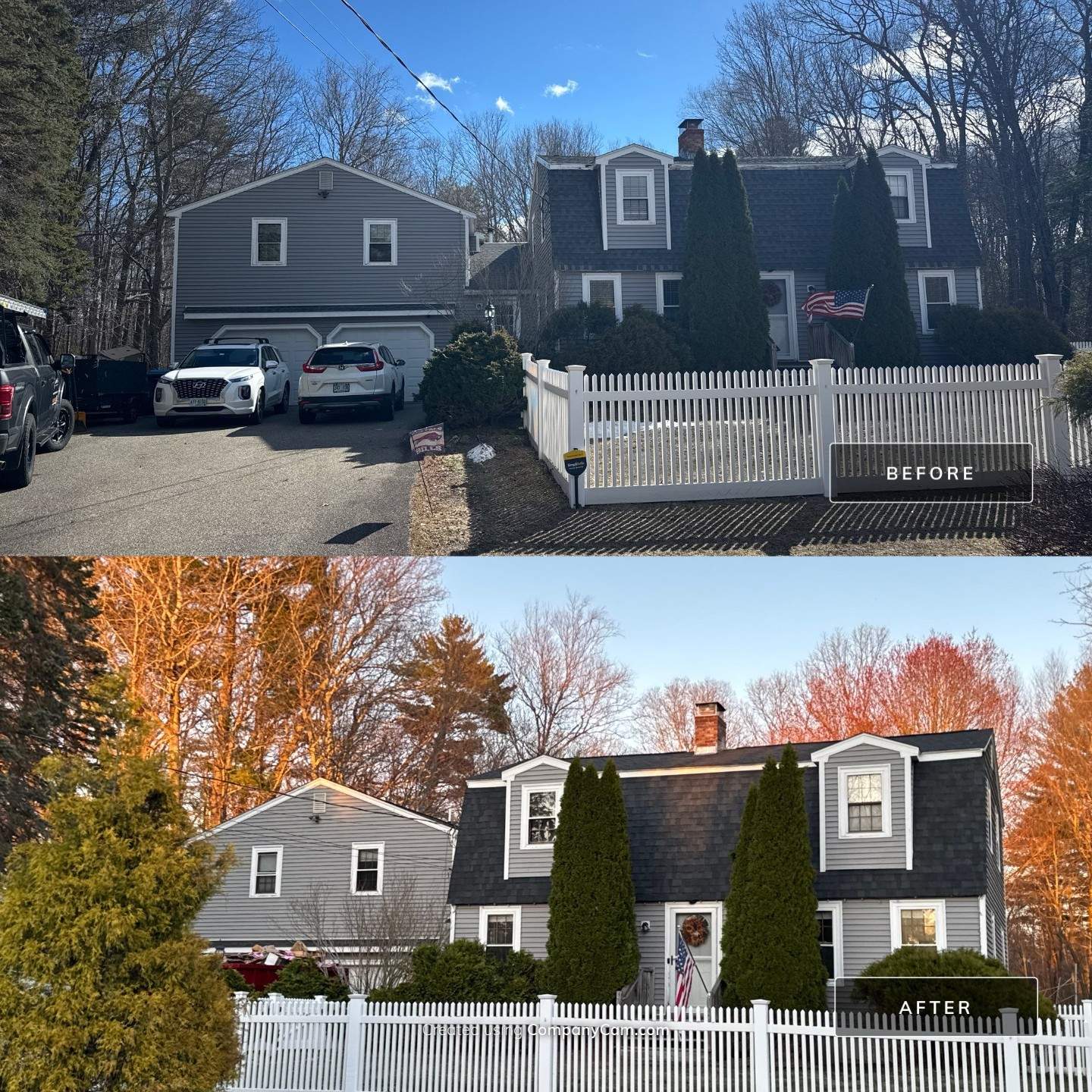 Roof Replacement in Stratham, NH with Structural Repair and Skylights by Compass exteriors