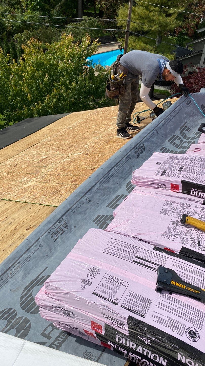 Residential Roofing Installation using Owens Corning Duration Driftwood by Absolute Roofing and Construction