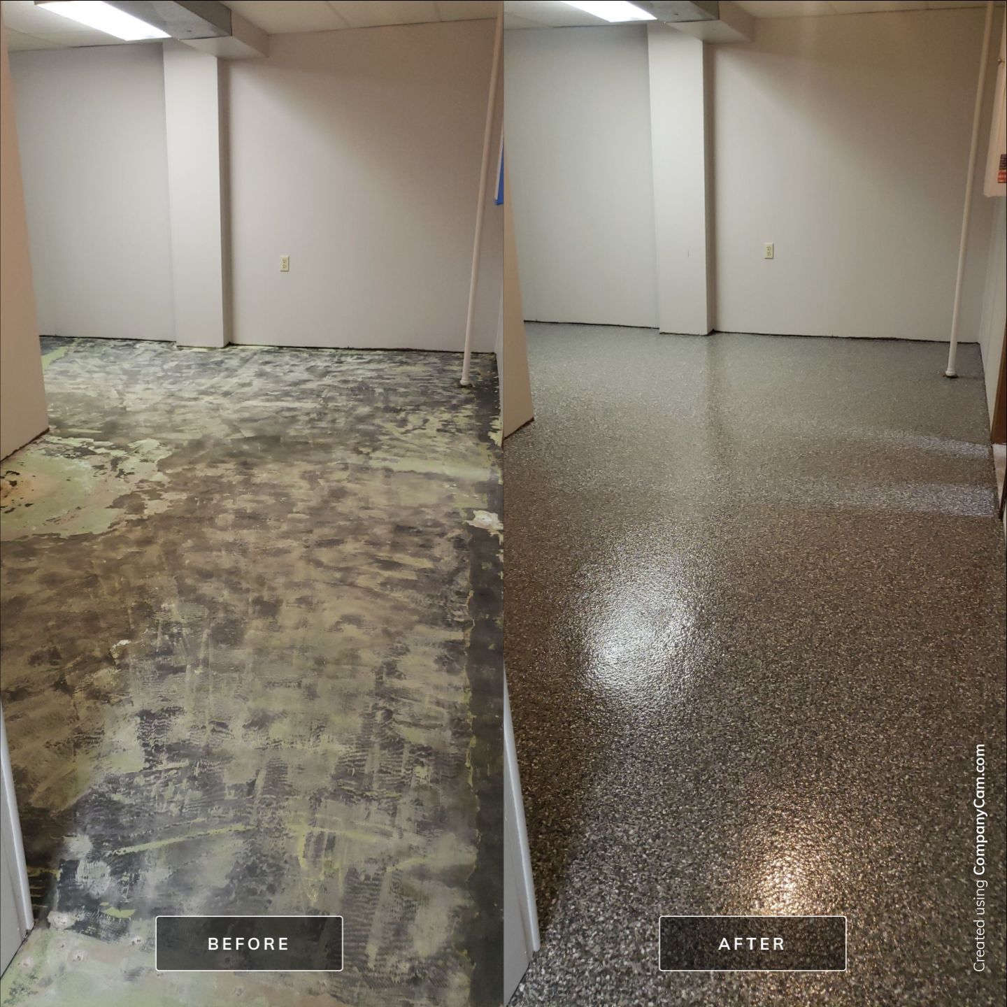 A Revitalized Basement by Revival Concrete Coatings, LLC
