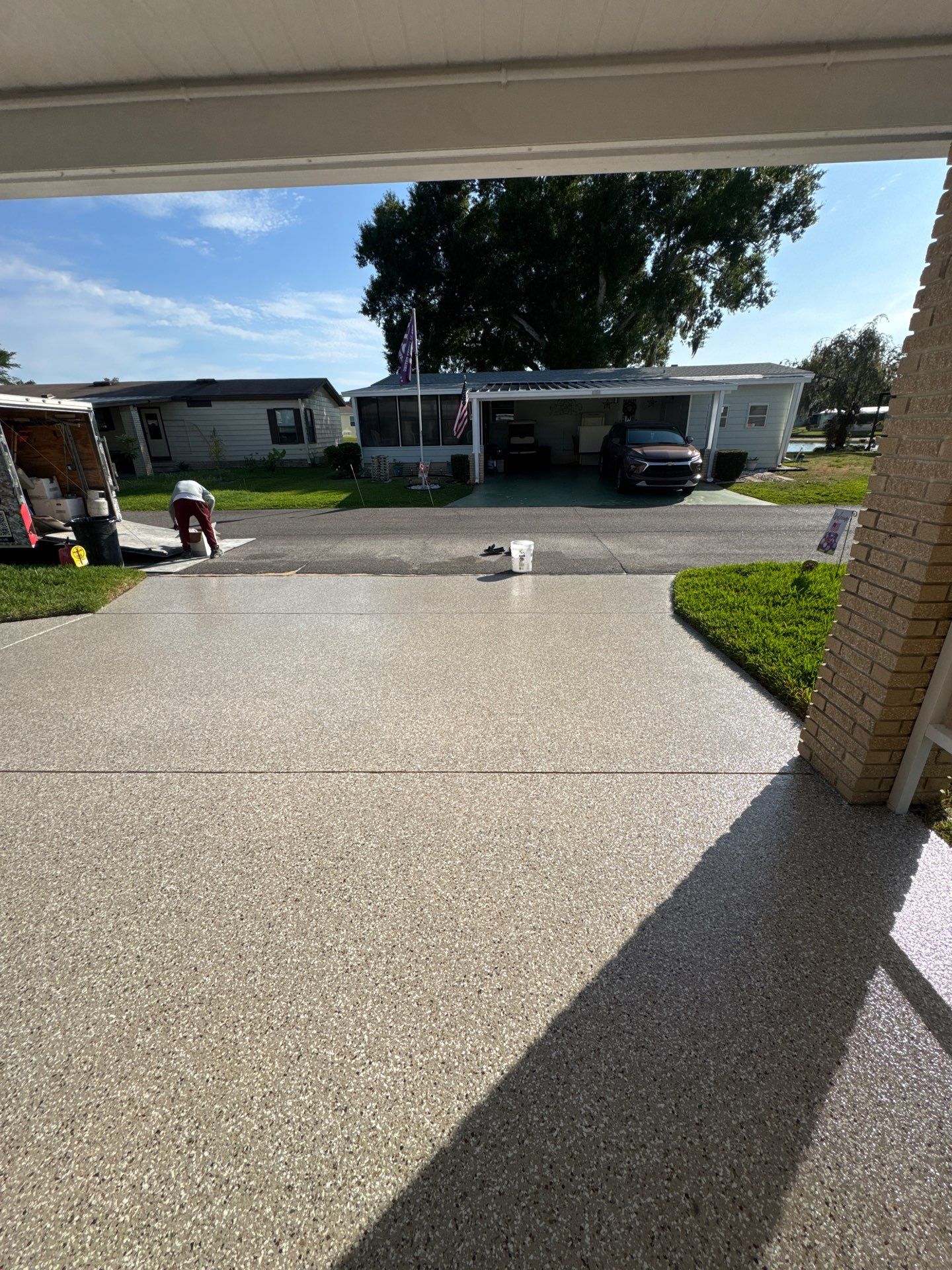 Plant City, FL Driveway Concrete Coating by Performance Floors & Coating