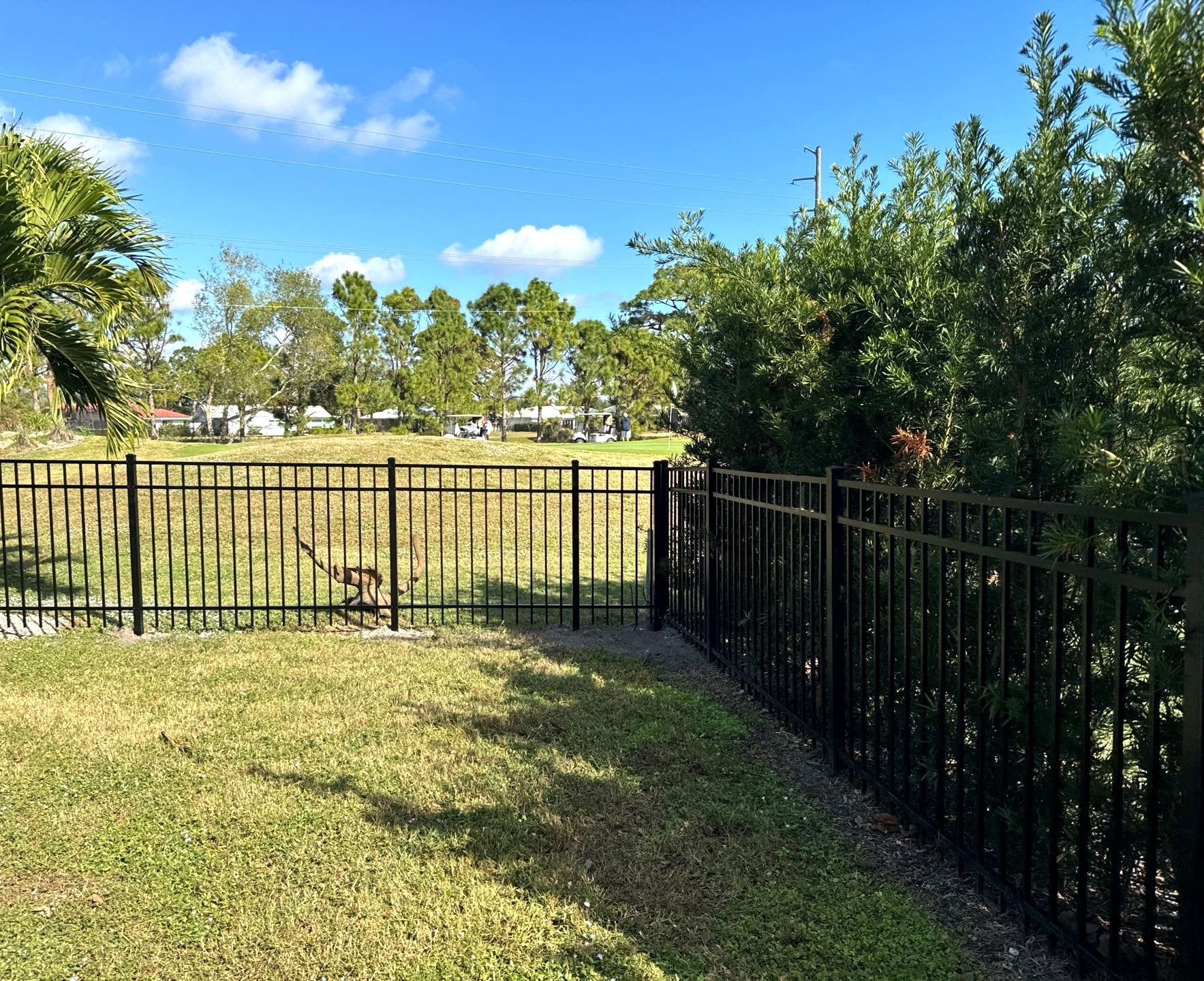 Aluminum Fence Installation using 3 Rail 4Ft Black Aluminum and 4Ft White Vinyl Fence by Asap fence and gates, LLC