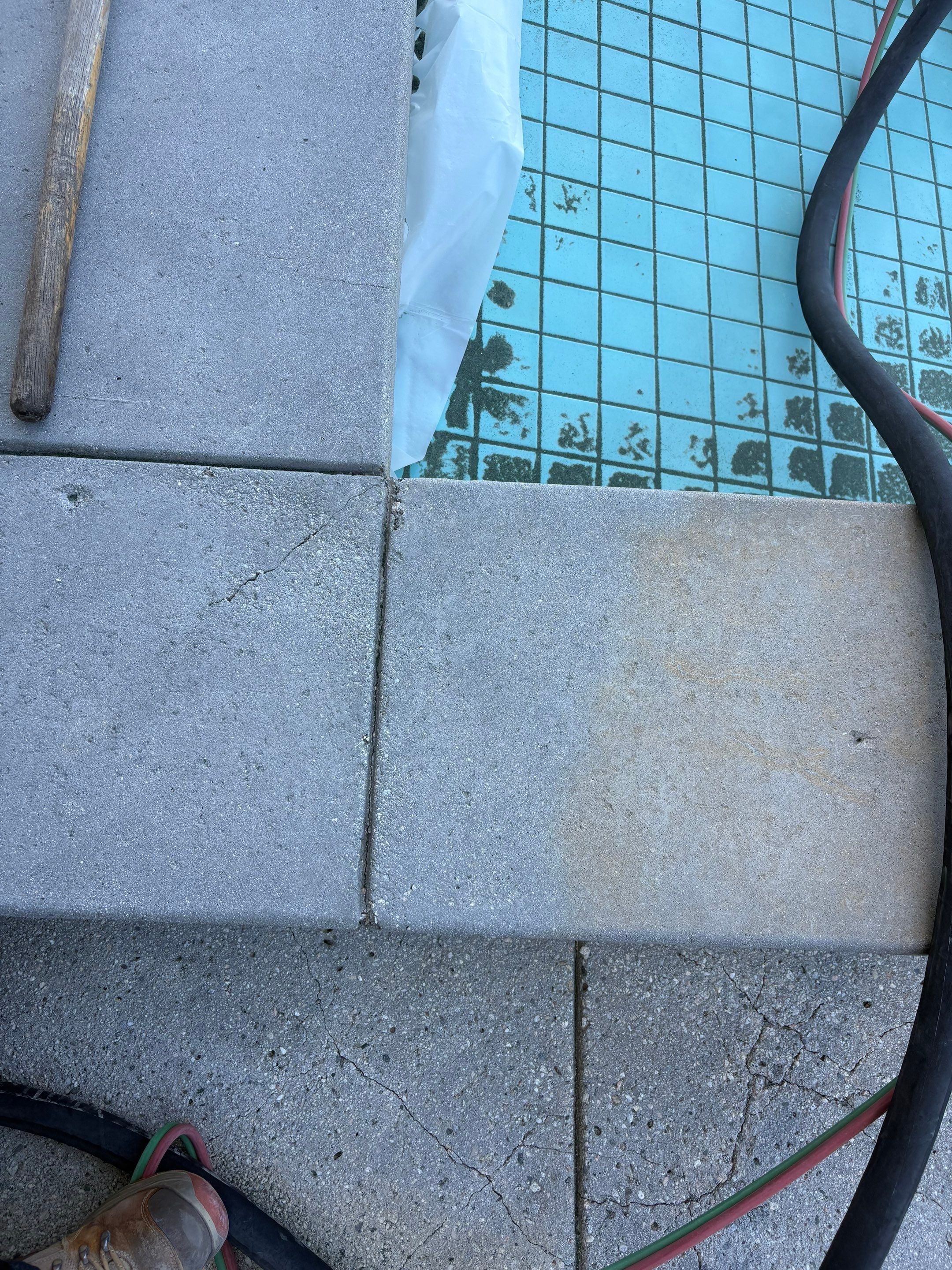 Sandblasting Concrete Back Patio In Calabasas, CA by La Power Washing Inc