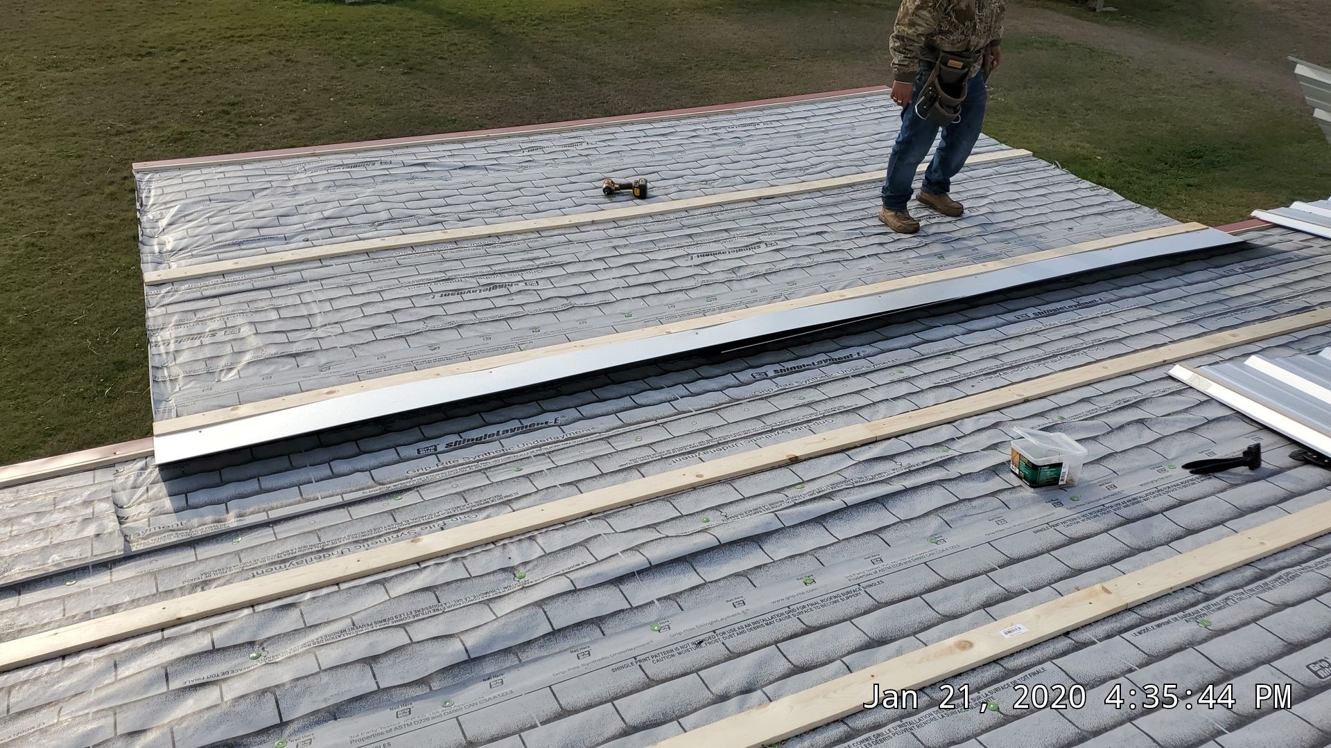 Residential Roofing Installation using PBR Metal Roof by Harvey Roofing & Construction