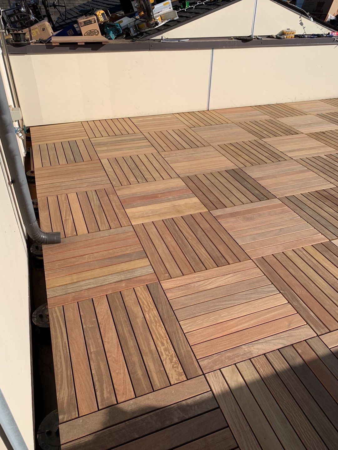 Ballard Rooftop Deck using IPE Tiles by Alki deck builders