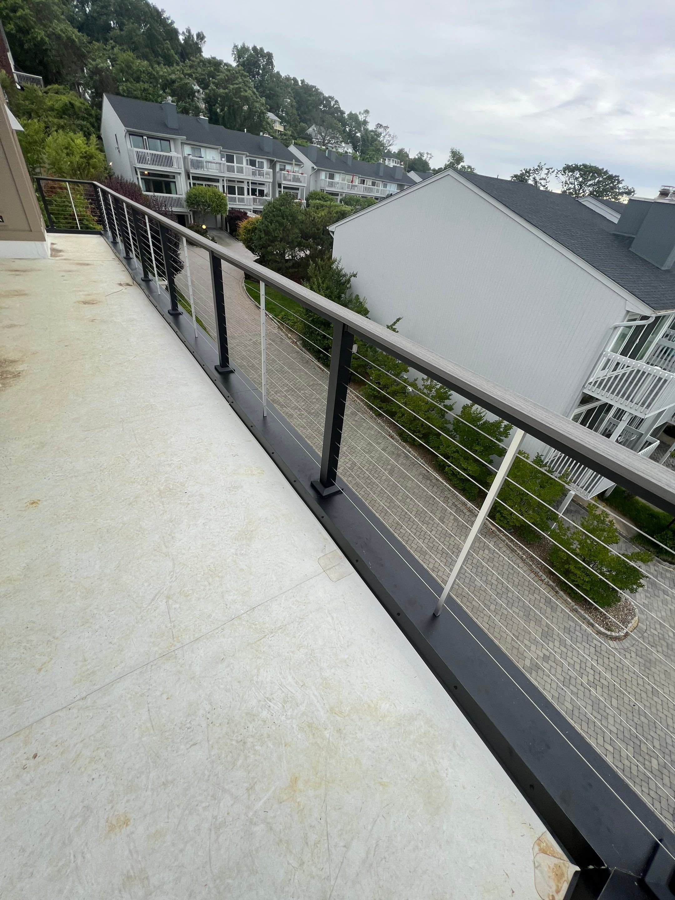 Railing install In the Highlands  by deck guardian