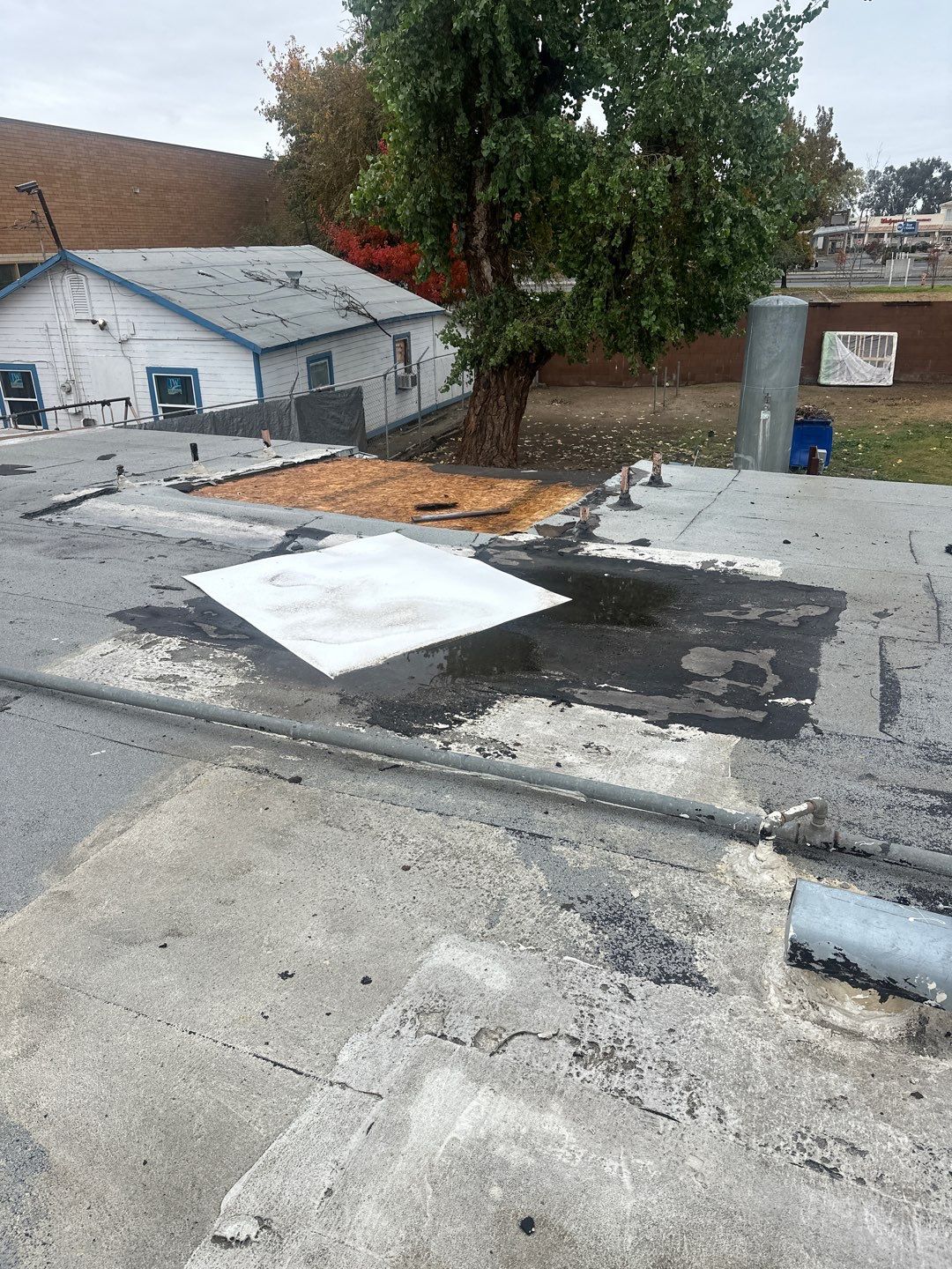 Emergency Roof Tarp Service - Fresno, CA by Grandmark Service Company